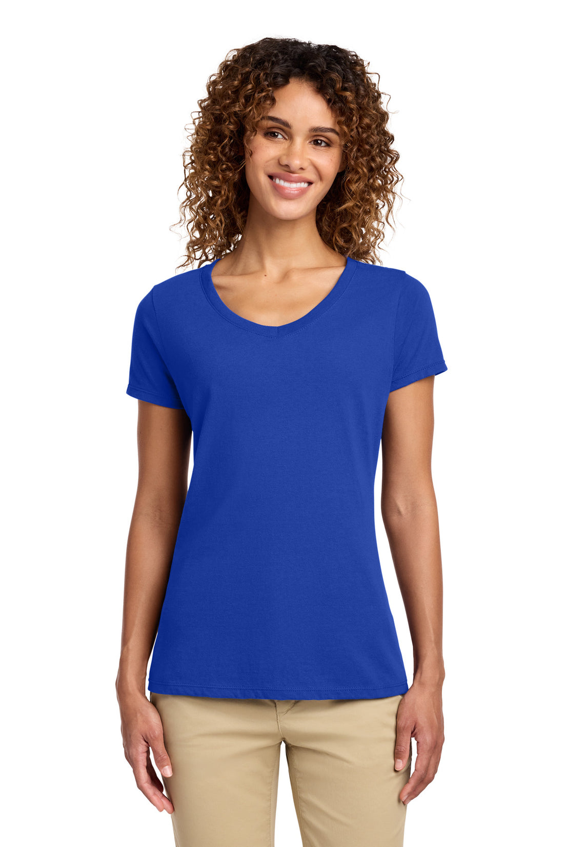 Port & Co® Women's Fan Favorite V-Neck Tee. LPC450V
