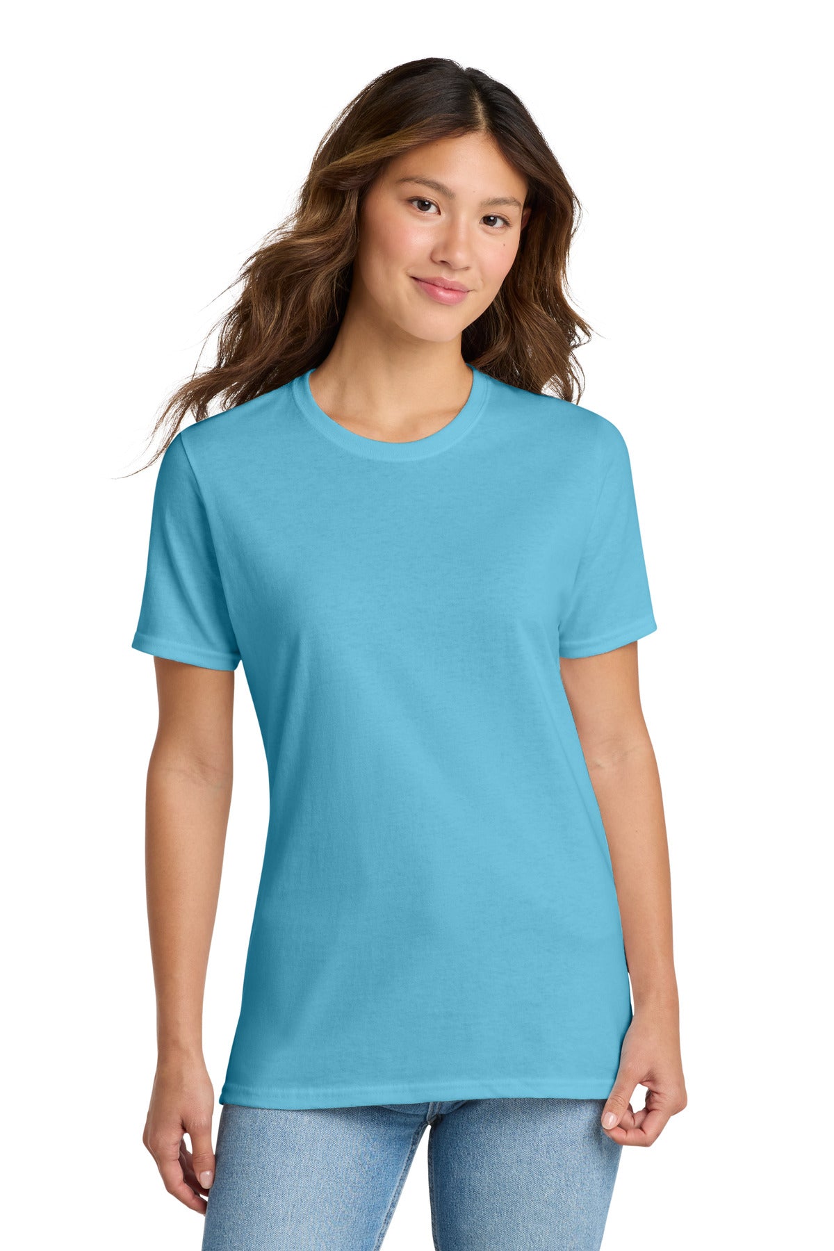 Port & Co® Women's Core Cotton Tee. LPC54 - Aquatic Blue - XS