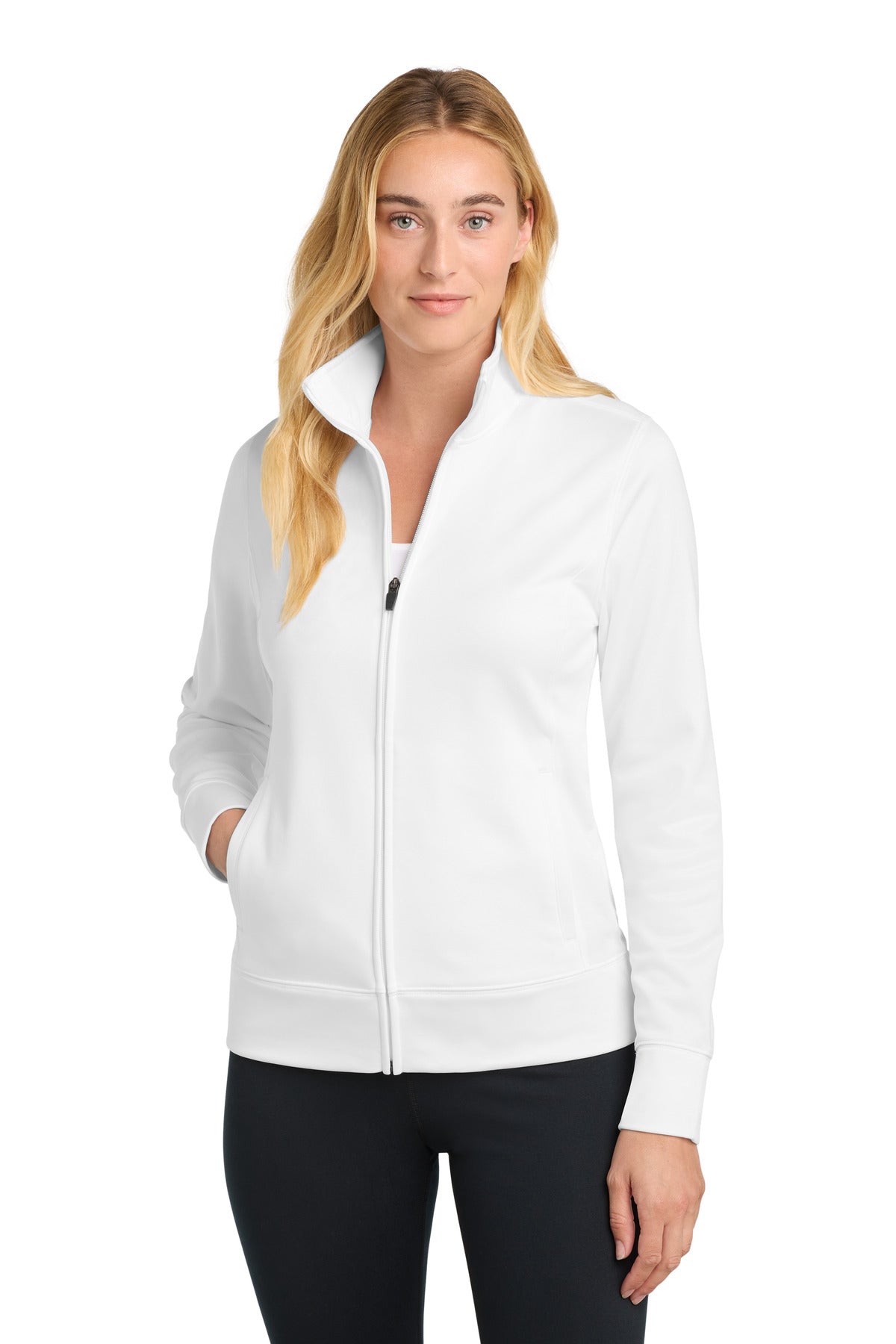 Sport-Tek® Women's Sport-Wick® Fleece Full-Zip Jacket.  LST241