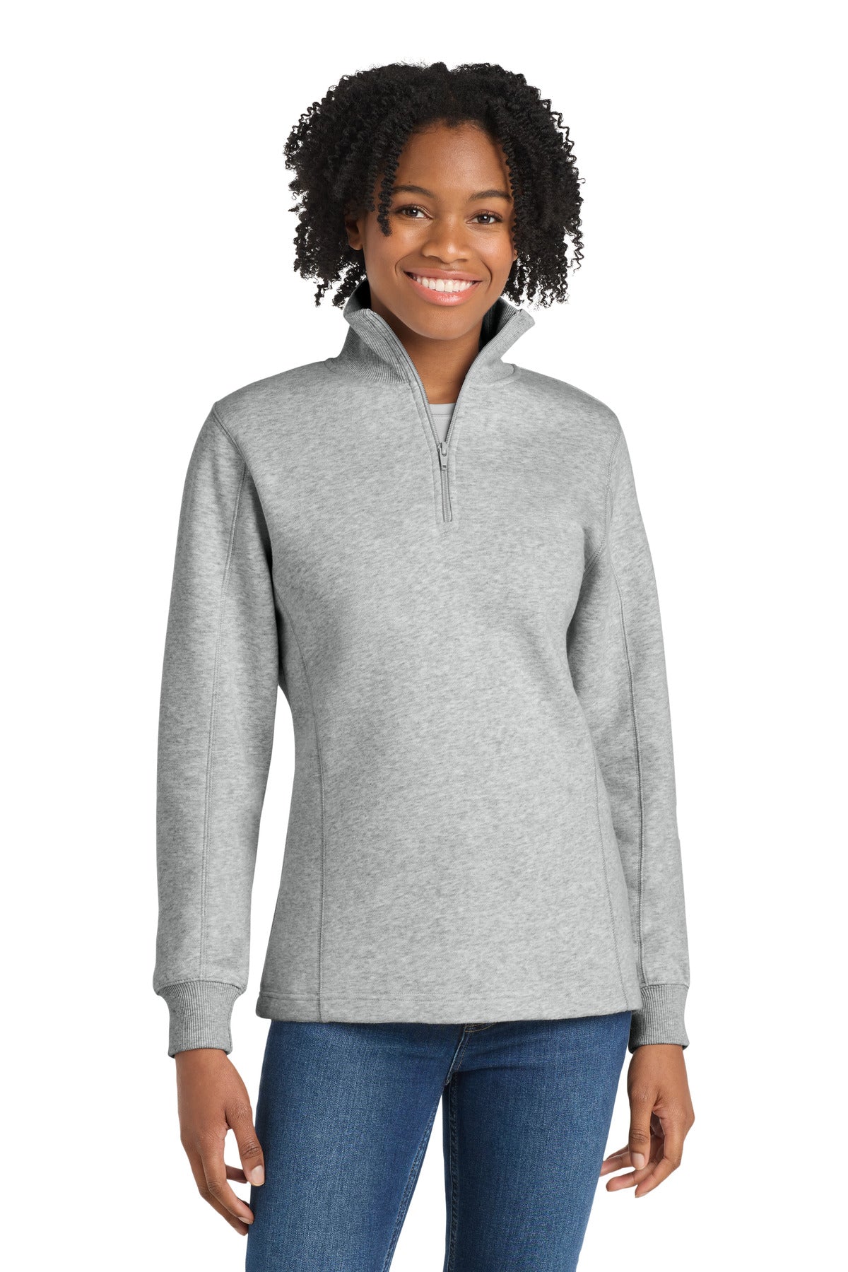 Sport-Tek® Women's 1/4-Zip Sweatshirt. LST253 - Athletic Heather - XS