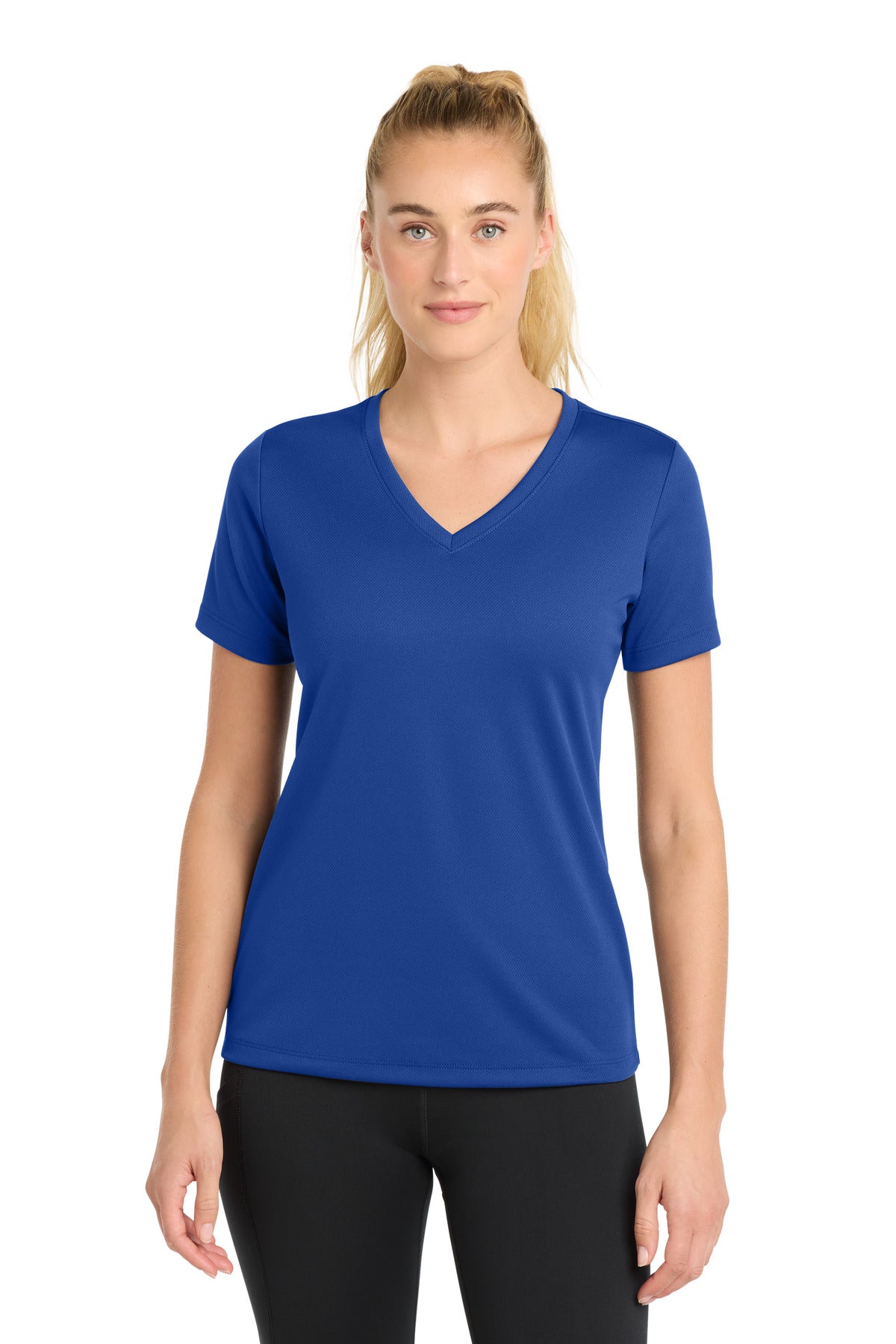Sport-Tek® Women's PosiCharge® RacerMesh® V-Neck Tee. LST340