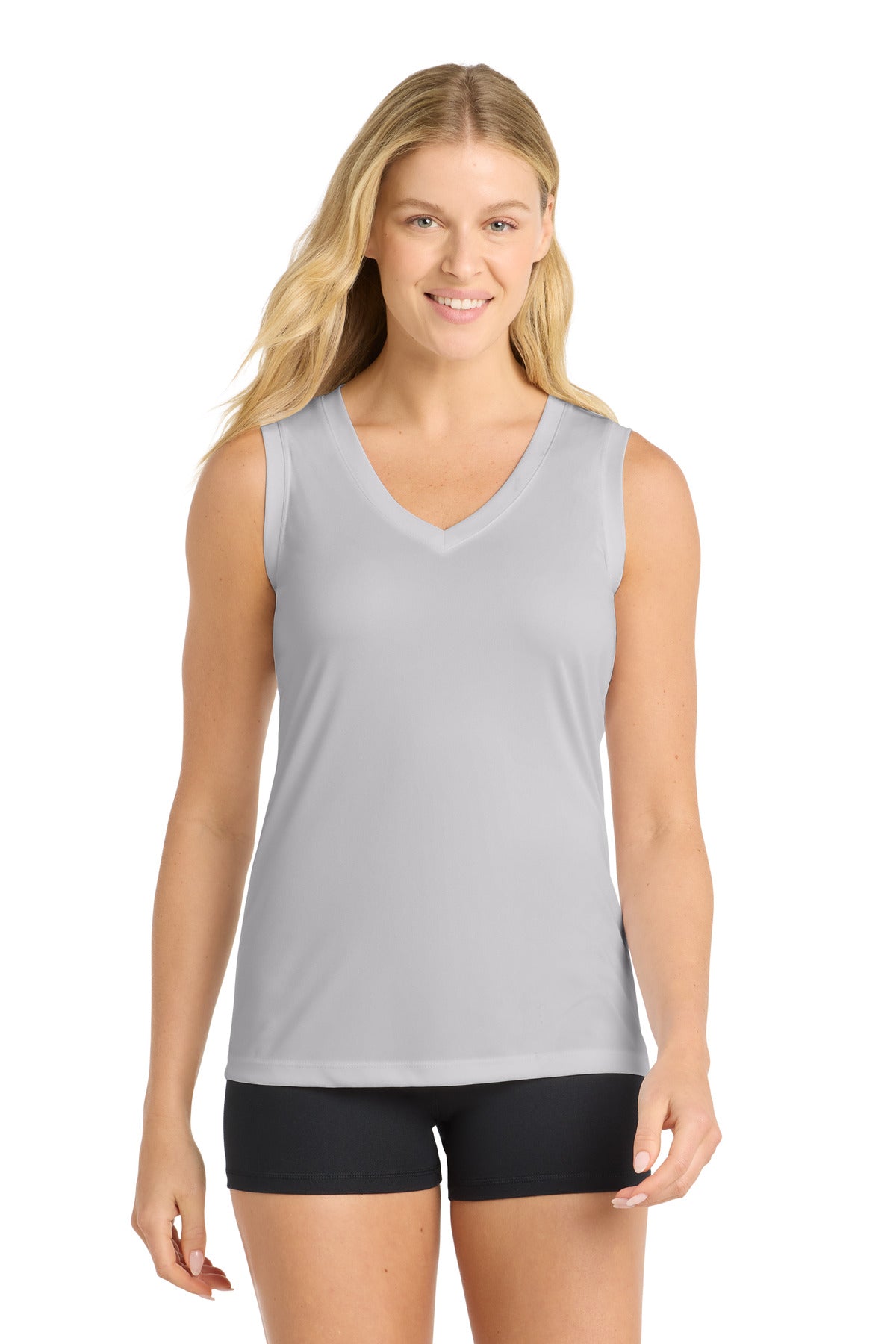 Sport-Tek® Women's Sleeveless PosiCharge® Competitor V-Neck Tee. LST352