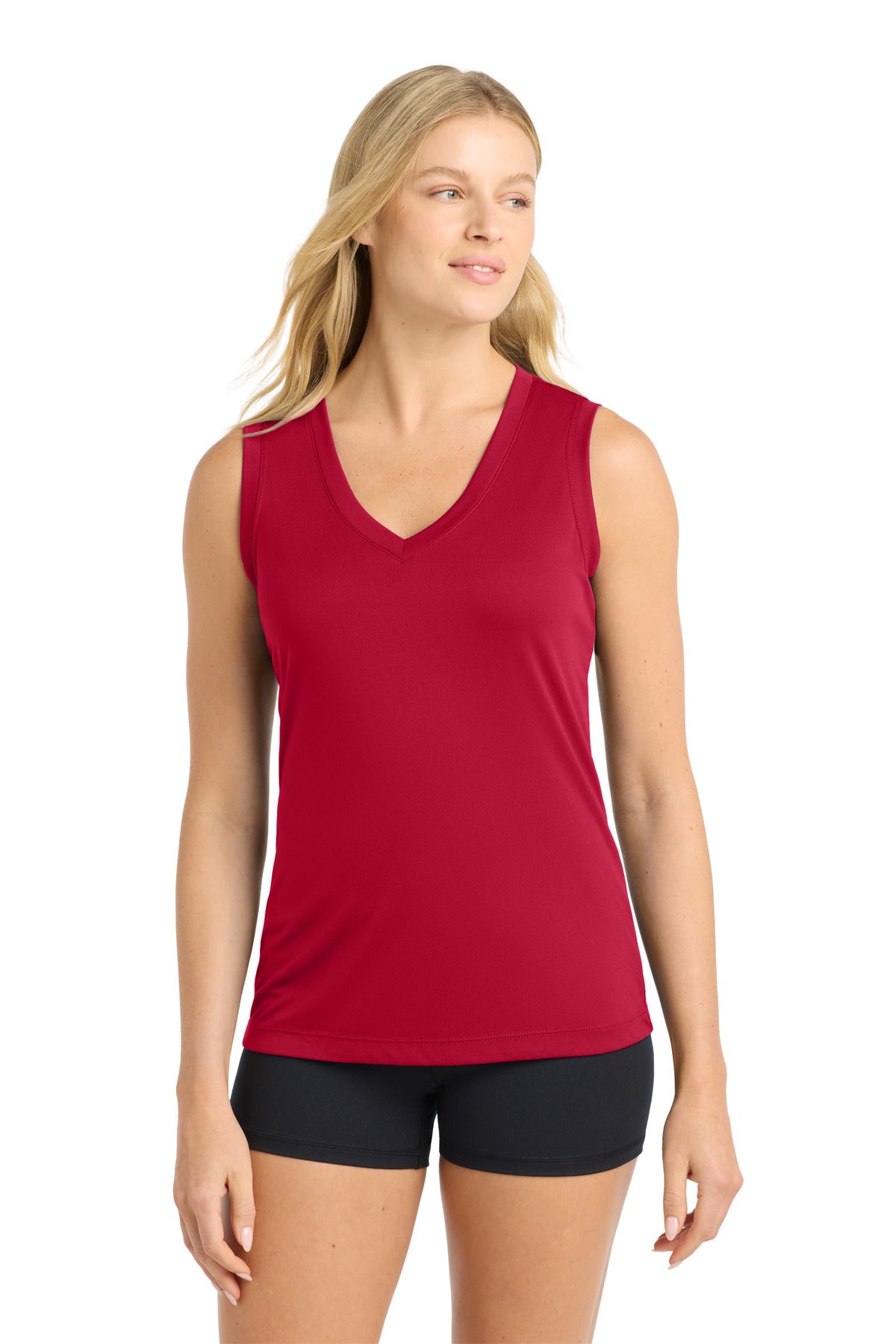 Sport-Tek® Women's Sleeveless PosiCharge® Competitor V-Neck Tee. LST352