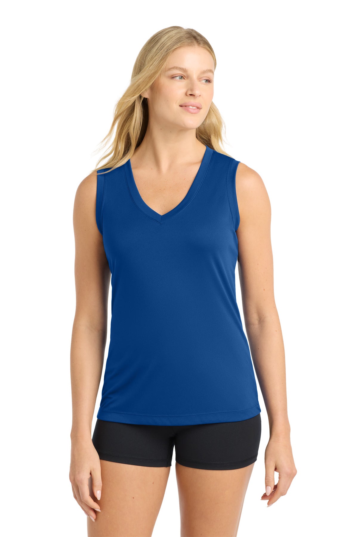 Sport-Tek® Women's Sleeveless PosiCharge® Competitor V-Neck Tee. LST352