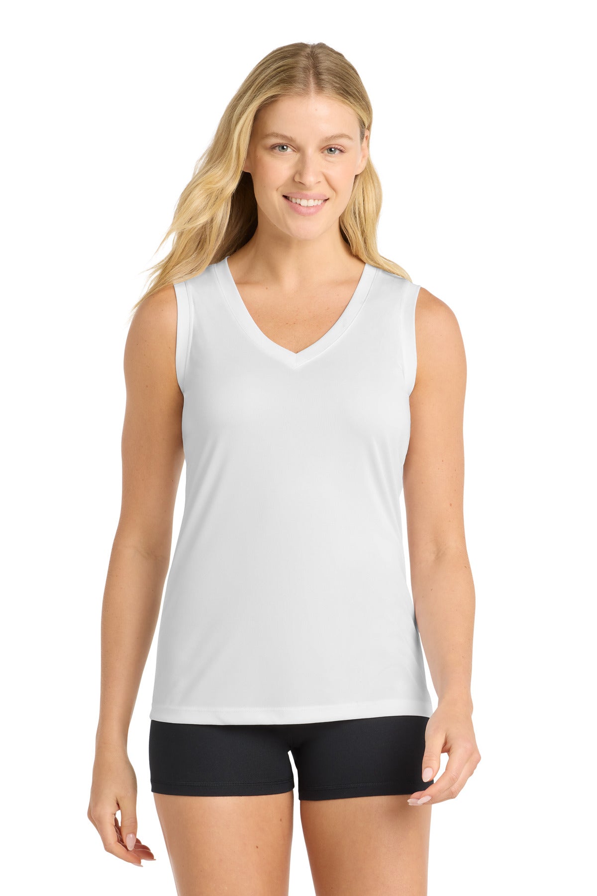 Sport-Tek® Women's Sleeveless PosiCharge® Competitor V-Neck Tee. LST352
