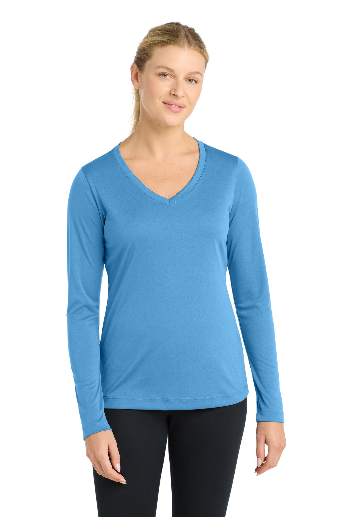 Sport-Tek® Women's Long Sleeve PosiCharge® Competitor V-Neck Tee. LST353LS