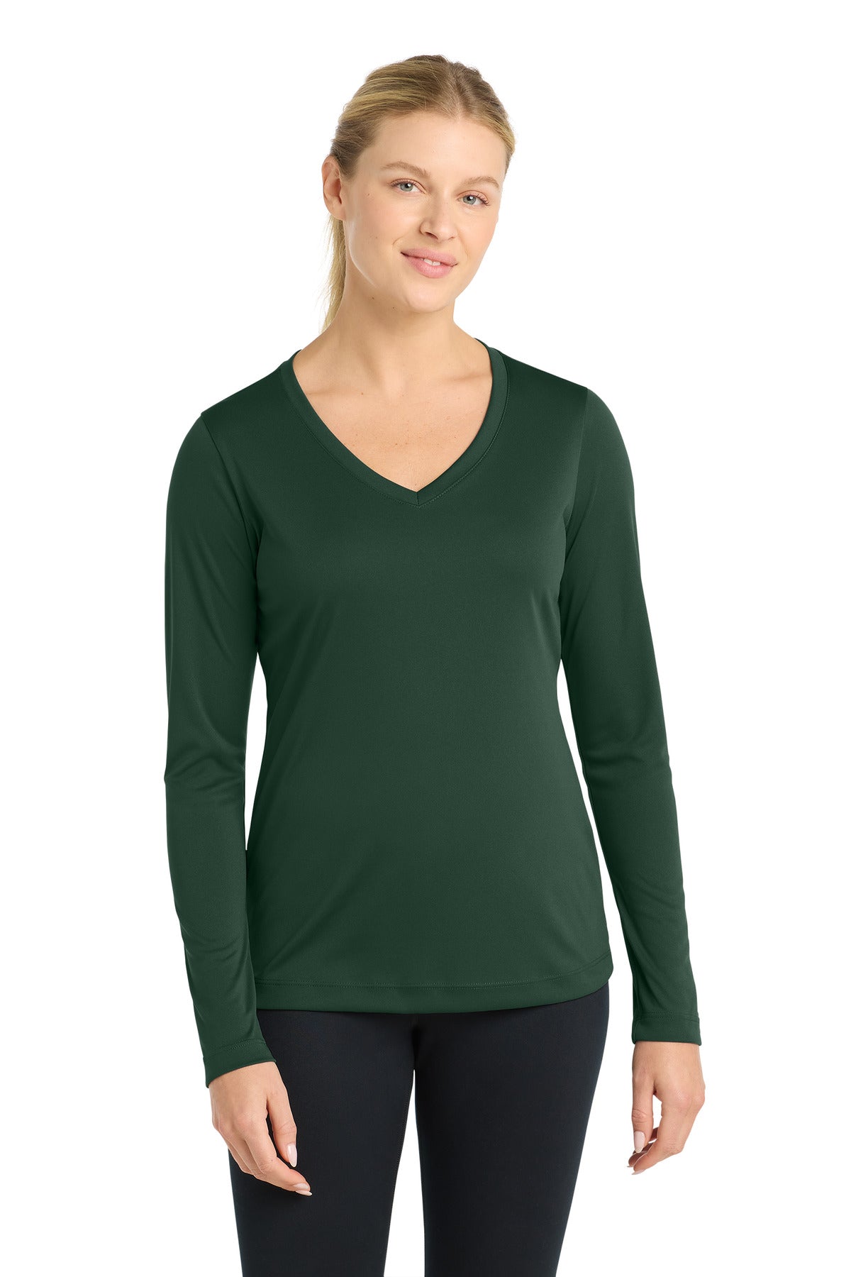 Sport-Tek® Women's Long Sleeve PosiCharge® Competitor V-Neck Tee. LST353LS