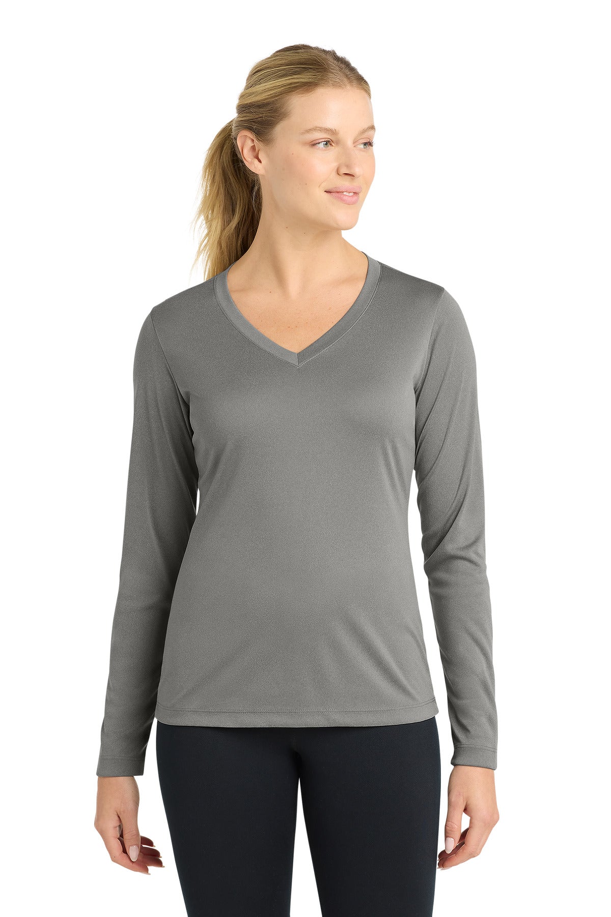 Sport-Tek® Women's Long Sleeve PosiCharge® Competitor V-Neck Tee. LST353LS