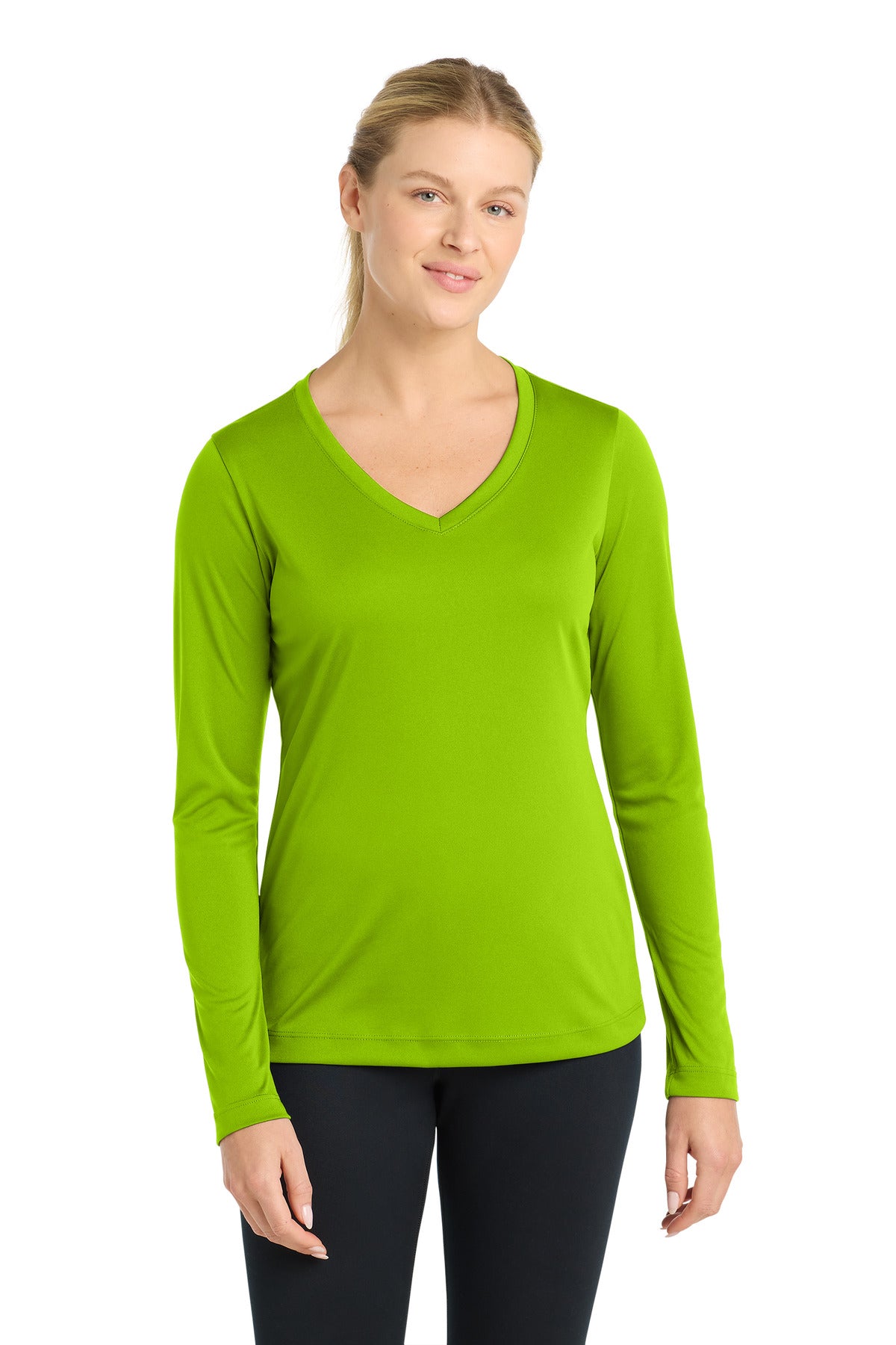 Sport-Tek® Women's Long Sleeve PosiCharge® Competitor V-Neck Tee. LST353LS