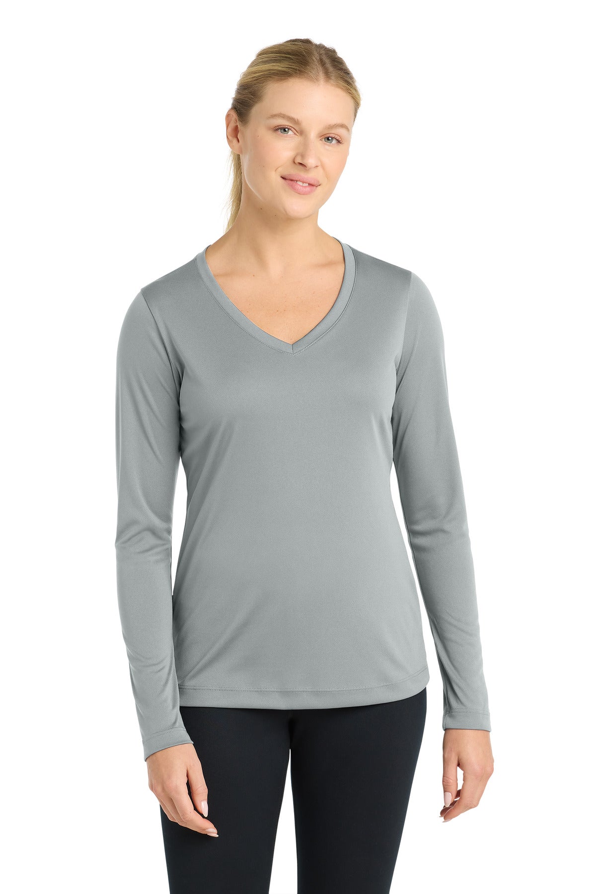 Sport-Tek® Women's Long Sleeve PosiCharge® Competitor V-Neck Tee. LST353LS