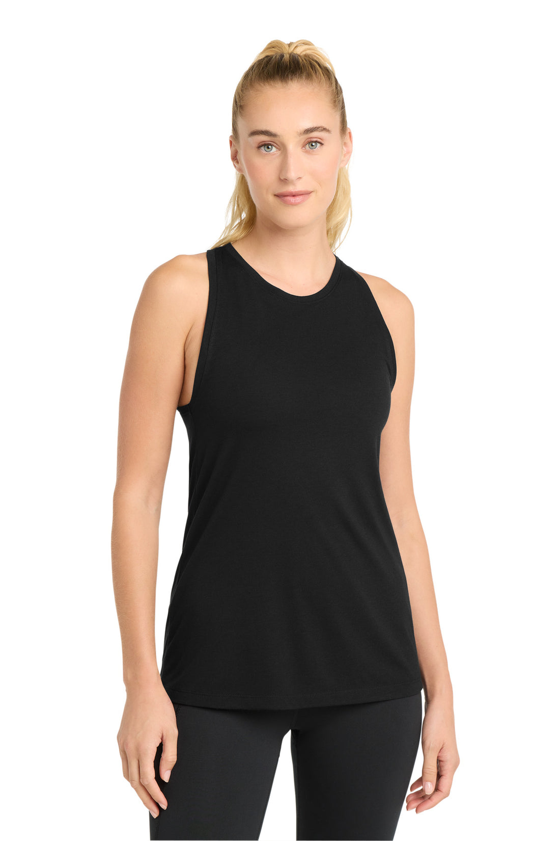 Sport-Tek ® Women's PosiCharge ® Tri-Blend Wicking Tank. LST402 - Black Triad Solid - XS