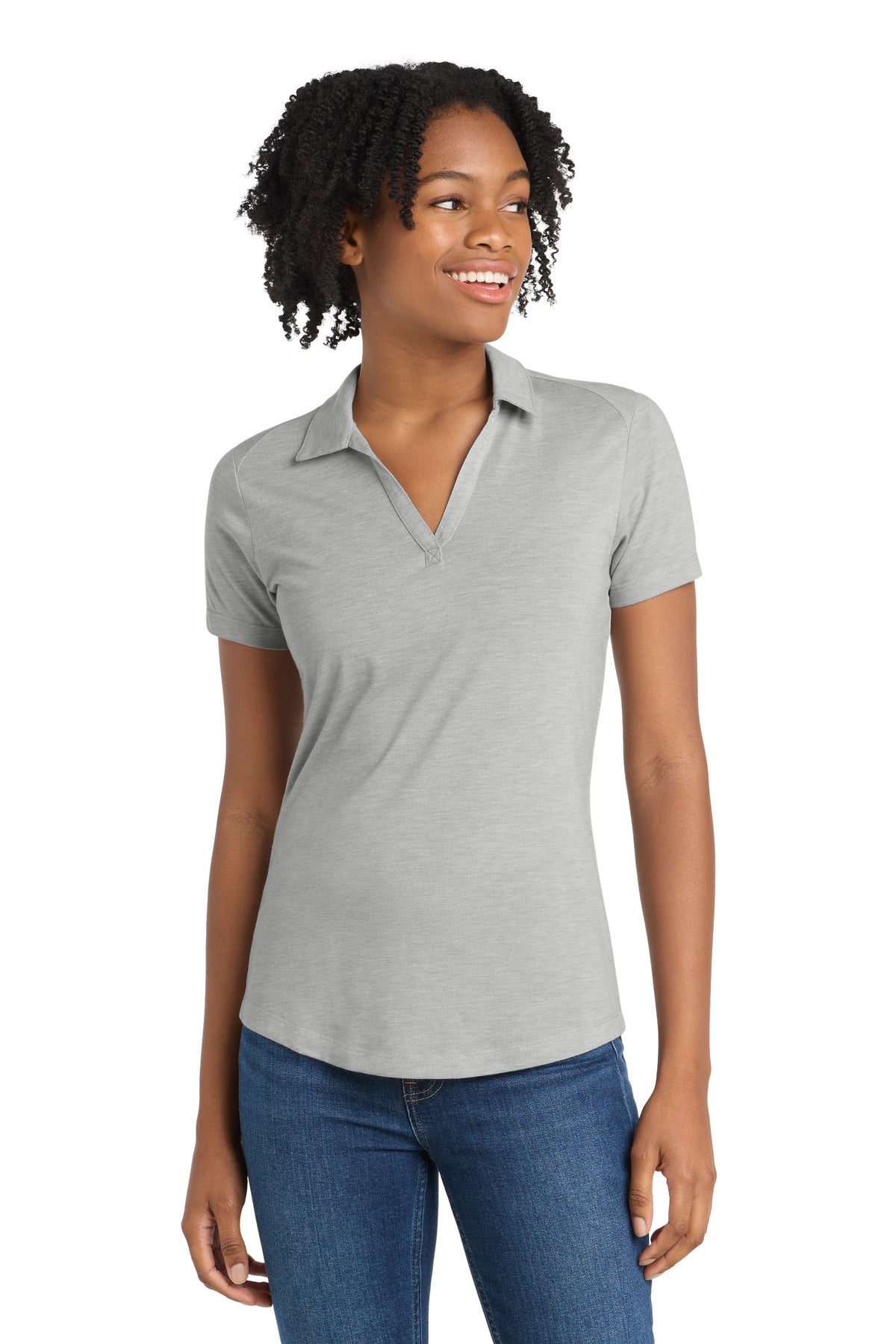 Sport-Tek ® Women's PosiCharge ® Tri-Blend Wicking Polo. LST405