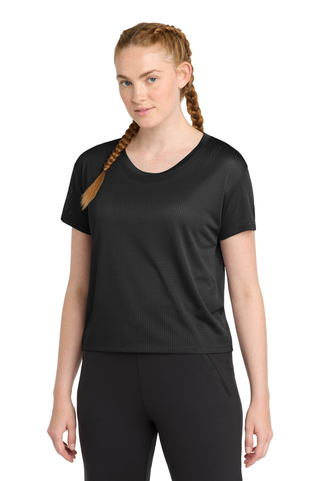 Sport-Tek ® Women's PosiCharge ® Draft Crop Tee. LST411 - Black - XS