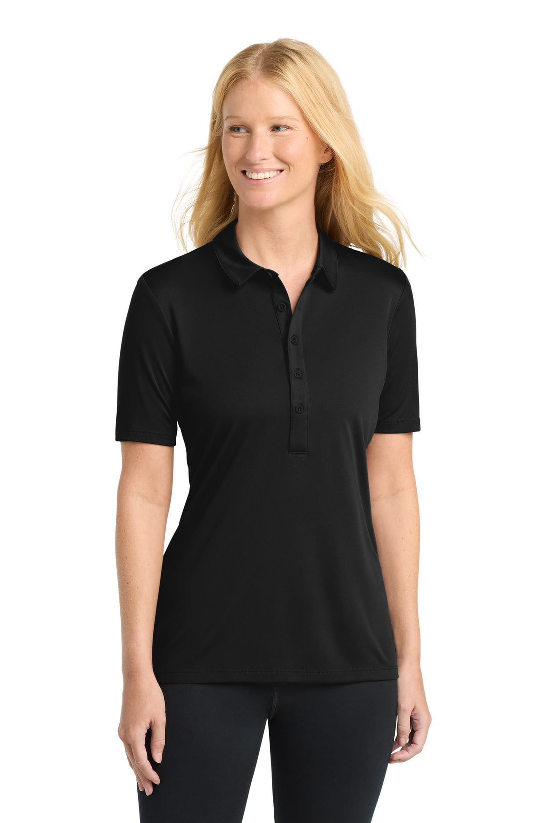 Sport-Tek® Women's Posi-UV ® Pro Polo.  LST520 - Black - XS