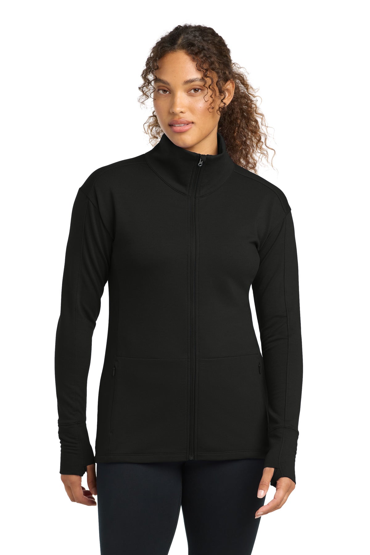Sport-Tek® Women's Sport-Wick® Flex Fleece Full-Zip. LST560 - Black - 3XL