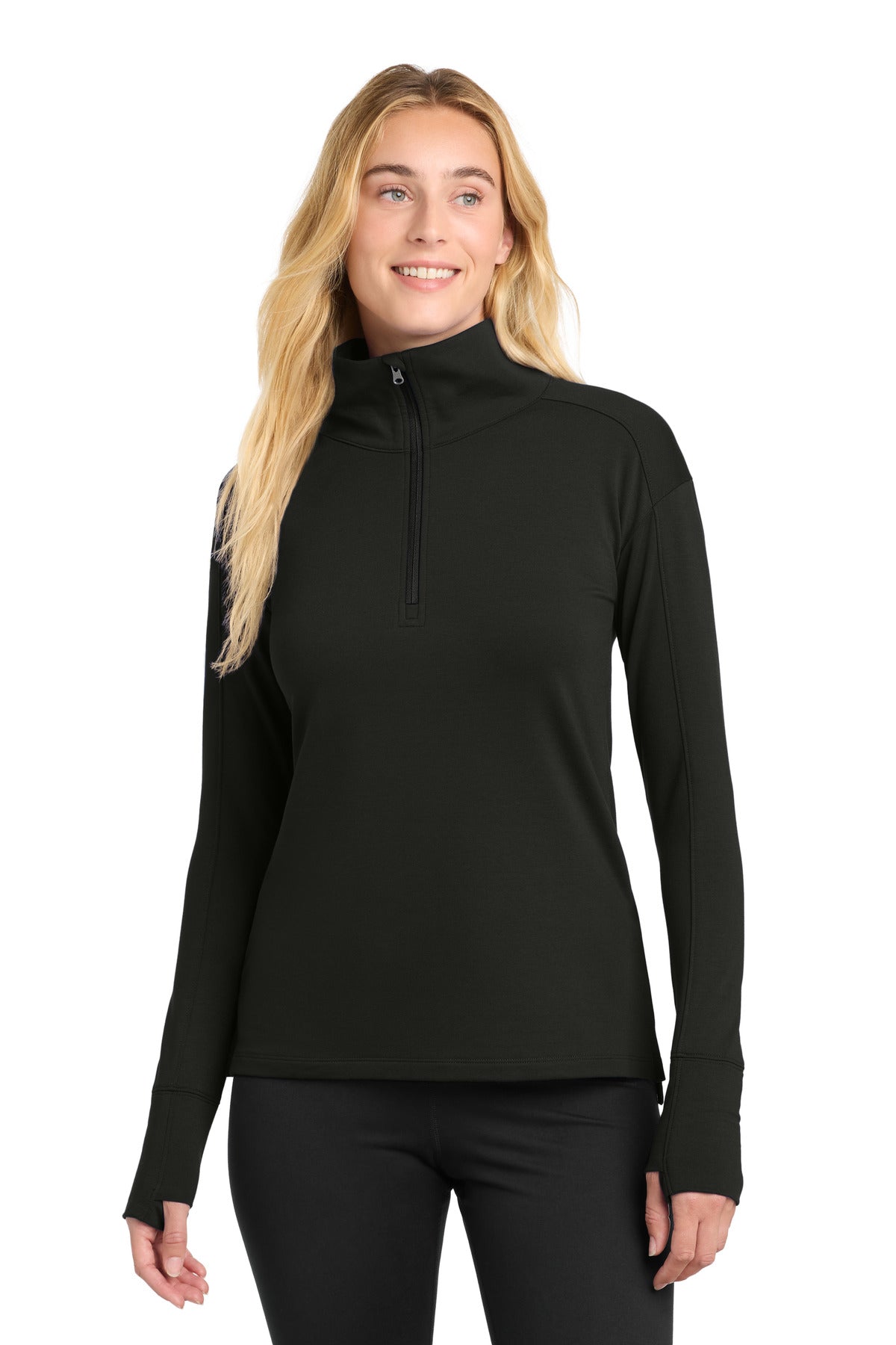 Sport-Tek® Women's Sport-Wick® Flex Fleece 1/4-Zip. LST561 - Black - 3XL
