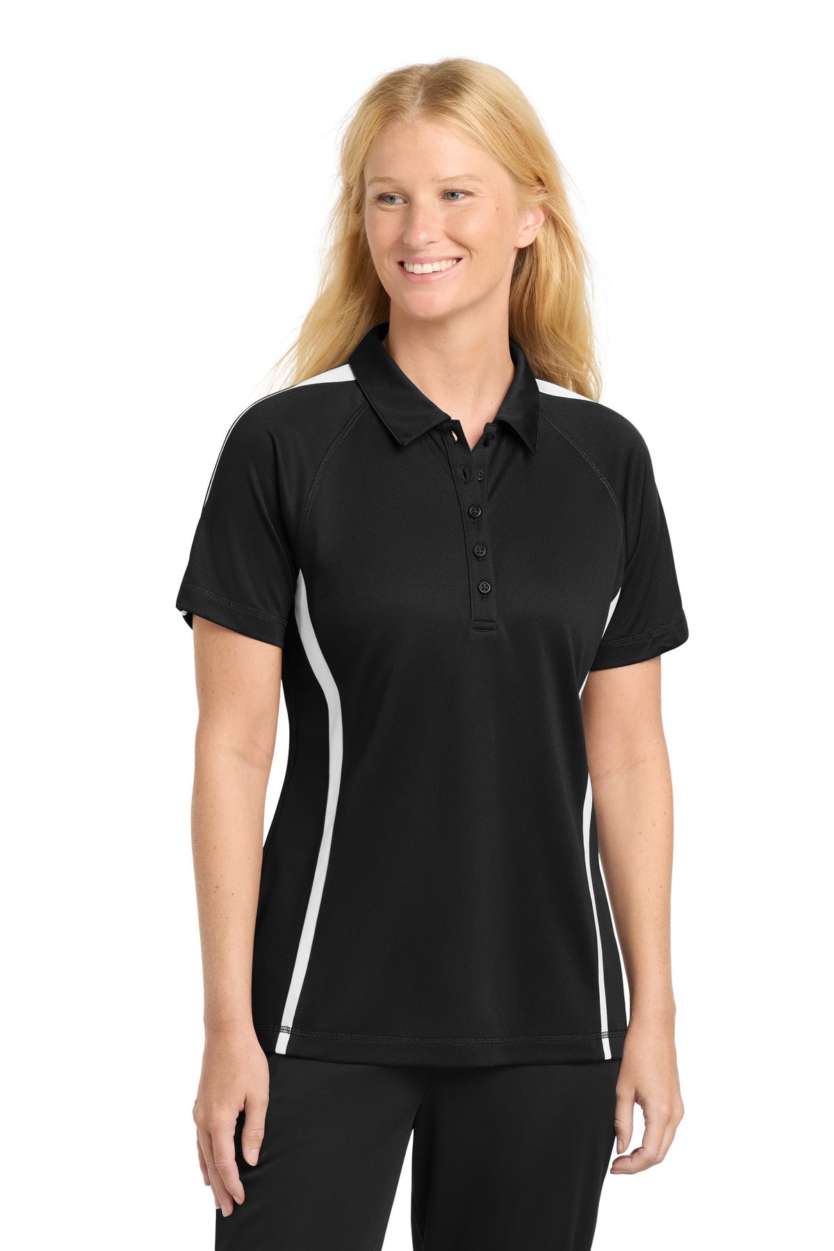 Sport-Tek® Women's PosiCharge® Micro-Mesh Colorblock Polo. LST685