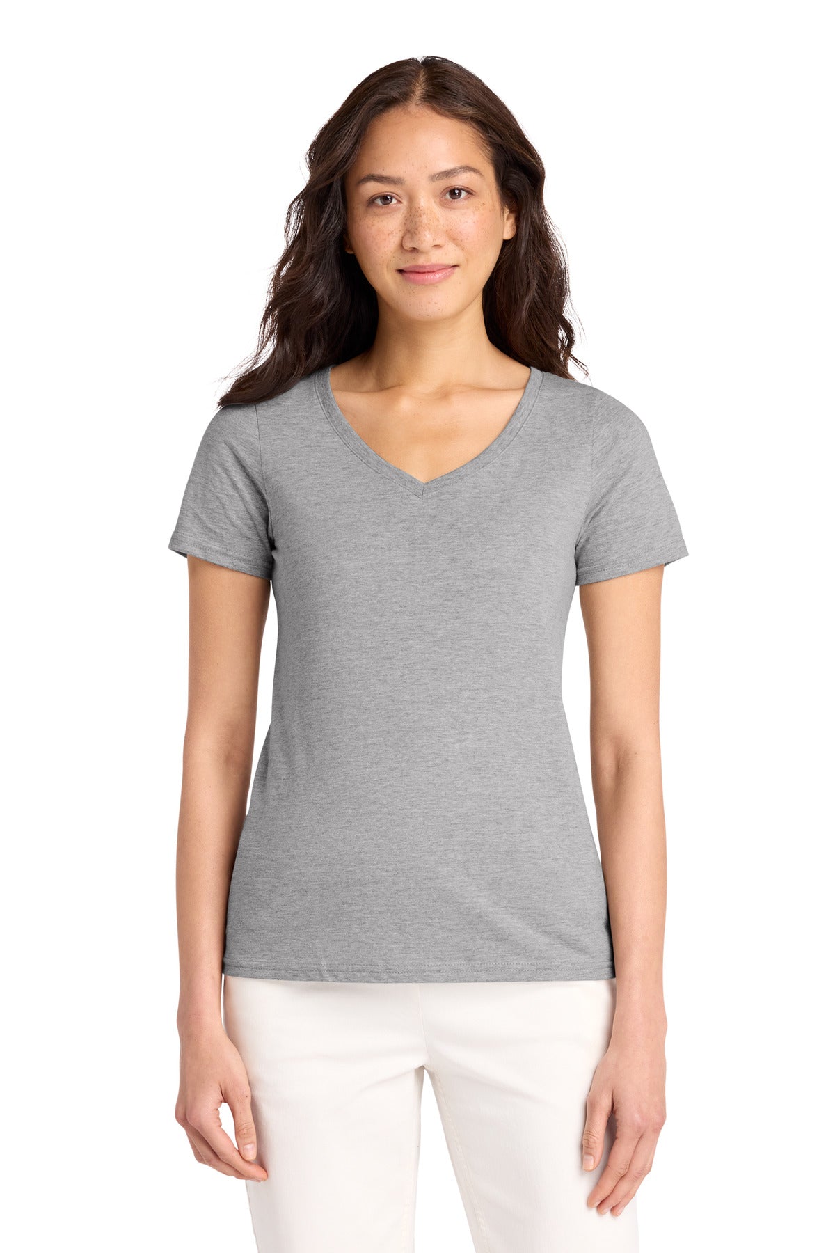 Volunteer Knitwear Women's Daily V-Neck Tee LVL45V - Athletic Heather - 2XL