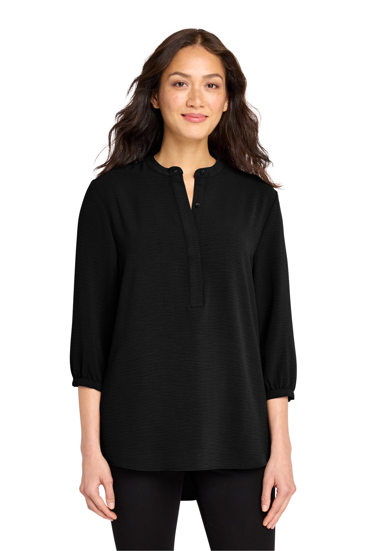 Port Authority® Women's 3/4-Sleeve Textured Crepe Tunic LW713