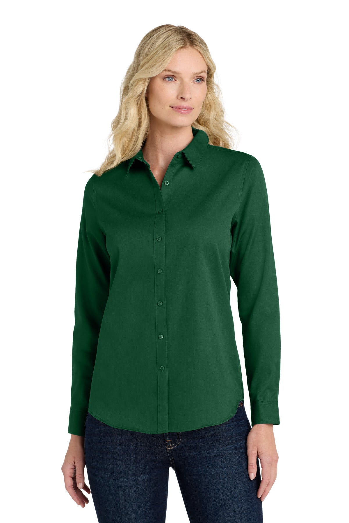 Port Authority® Women's Long Sleeve SuperPro ReactTwill Shirt. LW808
