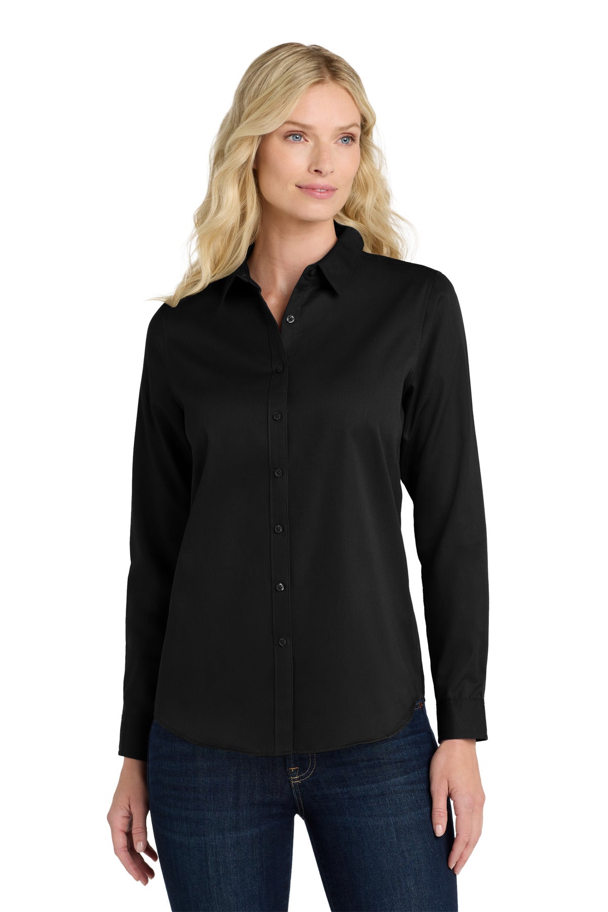 Port Authority® Women's Long Sleeve SuperPro ReactTwill Shirt. LW808
