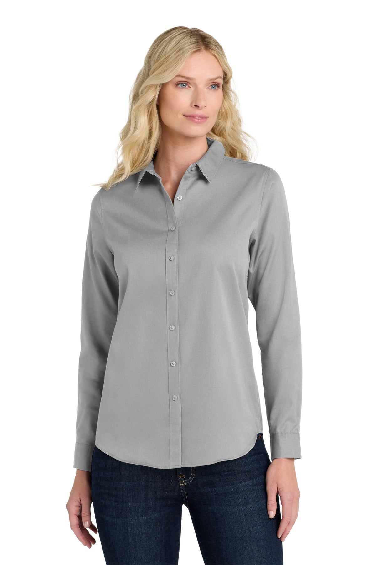 Port Authority® Women's Long Sleeve SuperPro ReactTwill Shirt. LW808