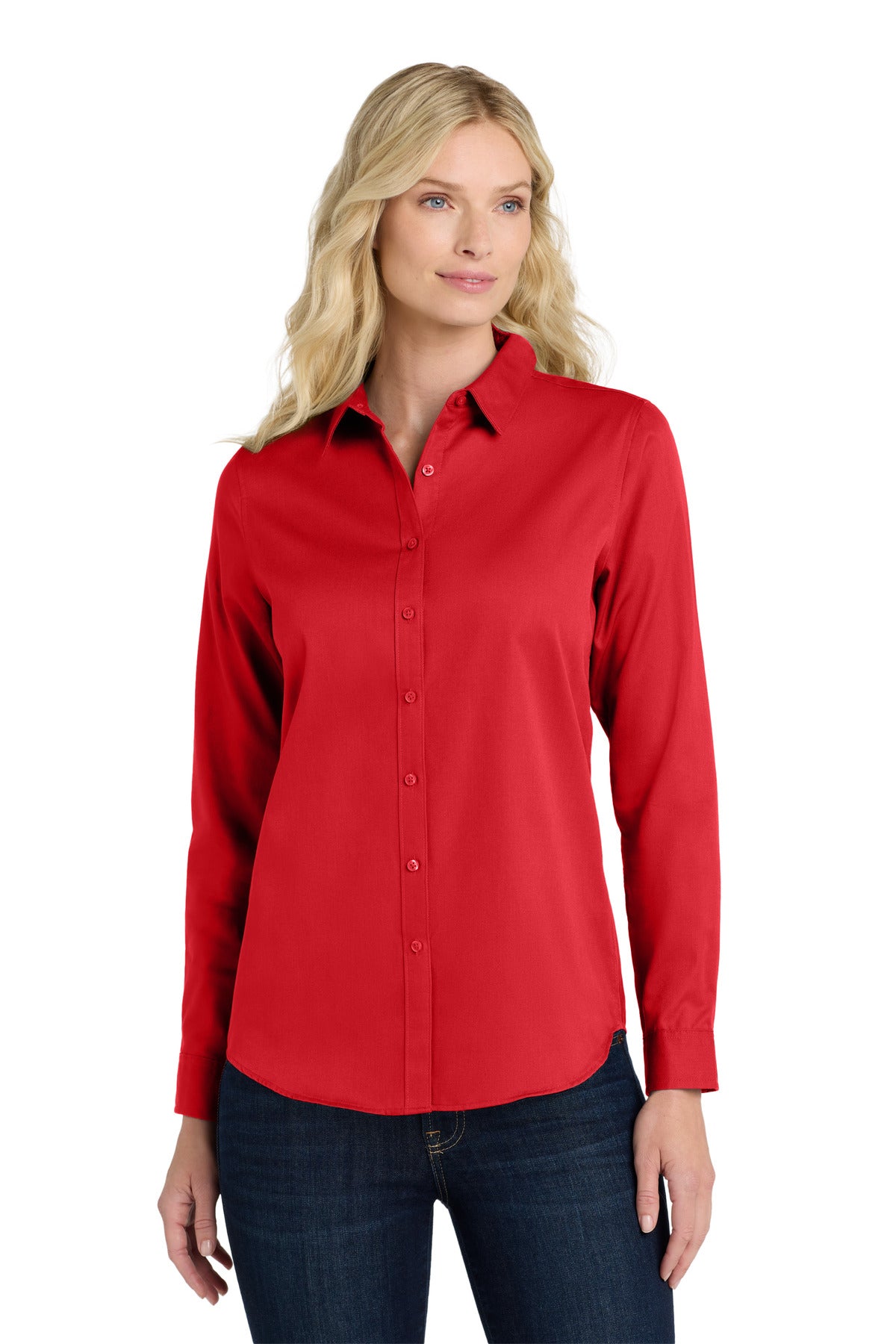 Port Authority® Women's Long Sleeve SuperPro ReactTwill Shirt. LW808