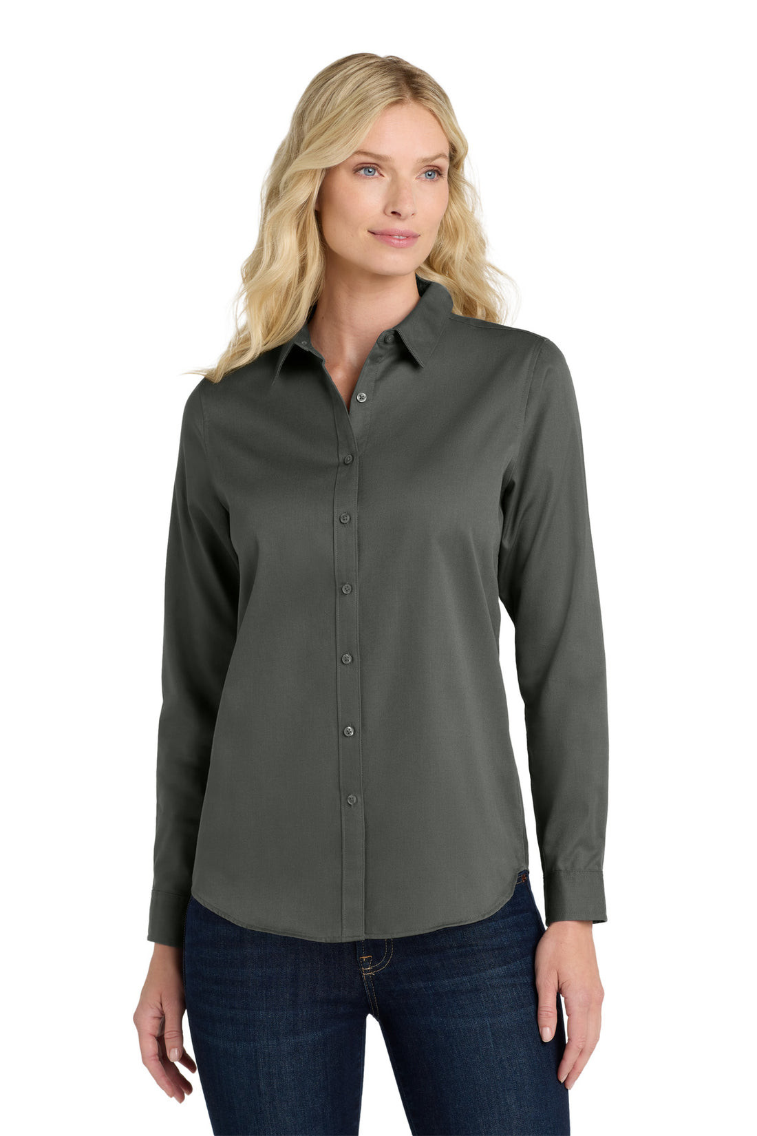 Port Authority® Women's Long Sleeve SuperPro ReactTwill Shirt. LW808