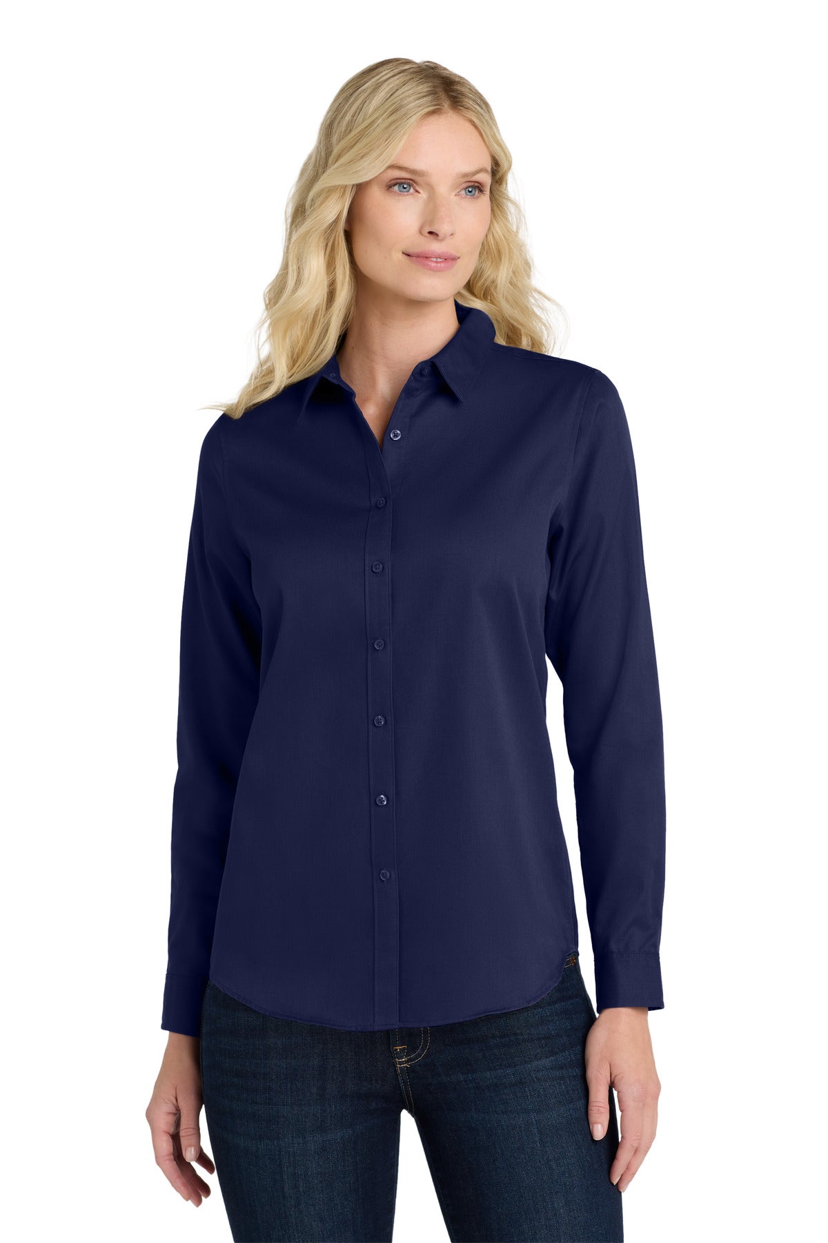 Port Authority® Women's Long Sleeve SuperPro ReactTwill Shirt. LW808