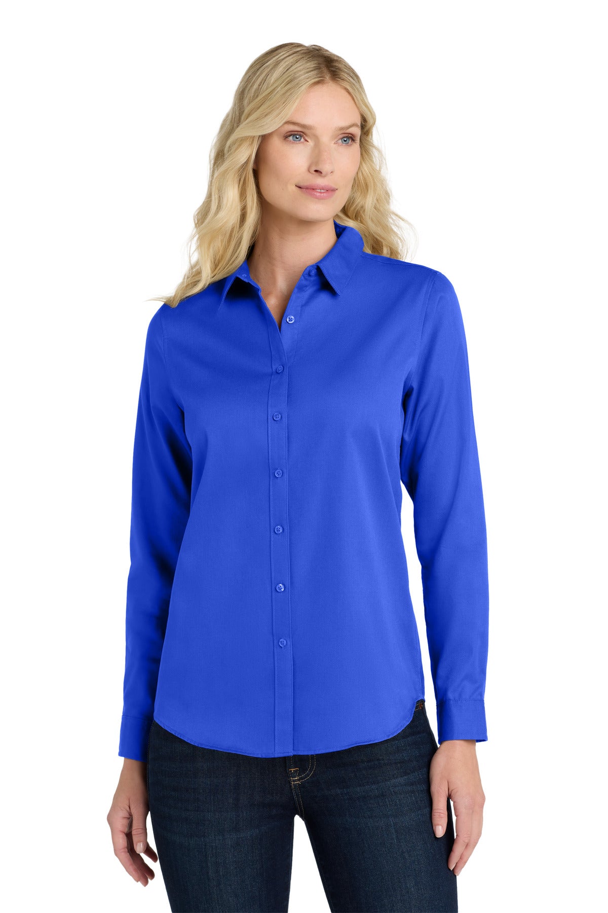 Port Authority® Women's Long Sleeve SuperPro ReactTwill Shirt. LW808