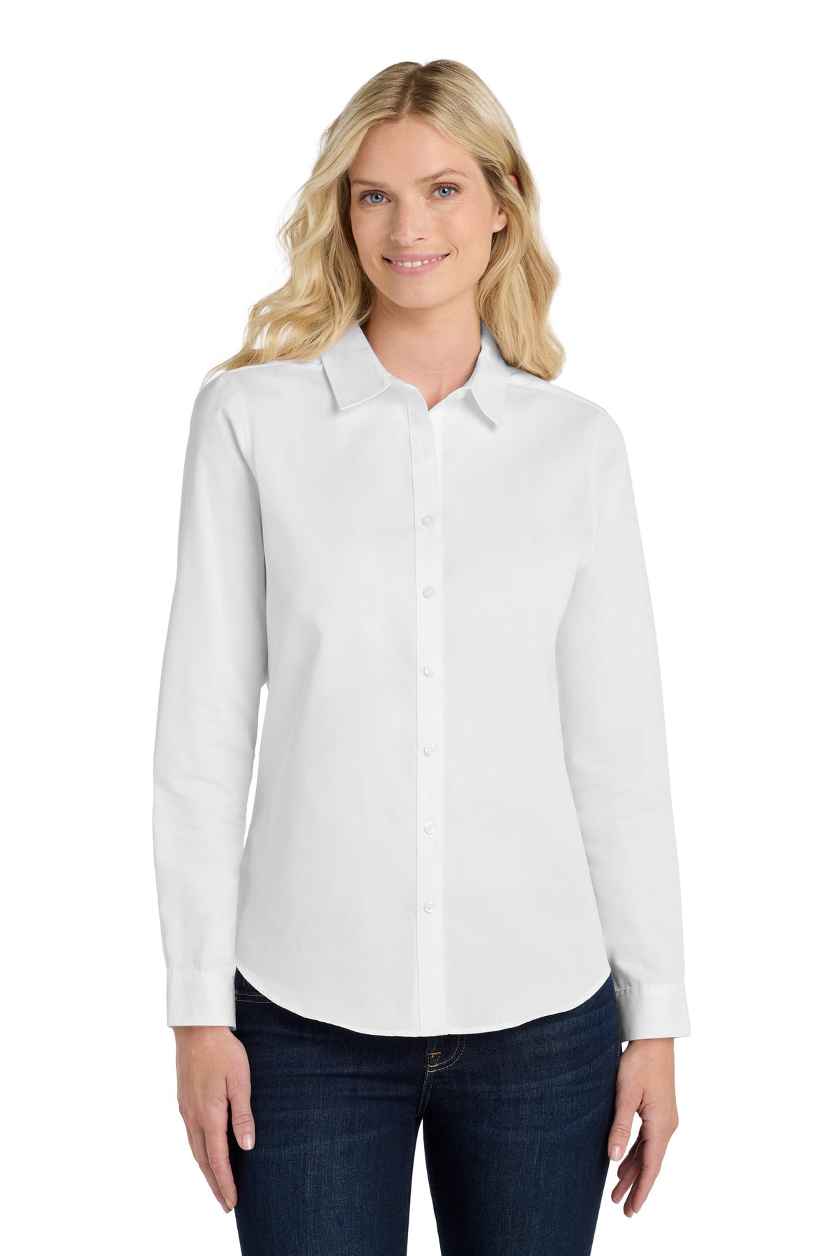 Port Authority® Women's Long Sleeve SuperPro ReactTwill Shirt. LW808