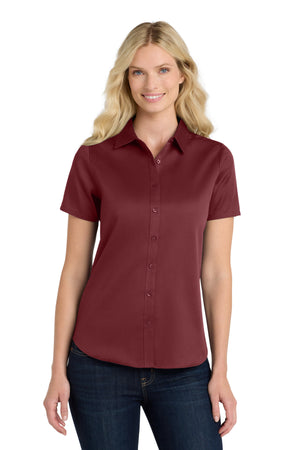 Port Authority® Women's Short Sleeve SuperPro ReactTwill Shirt. LW809