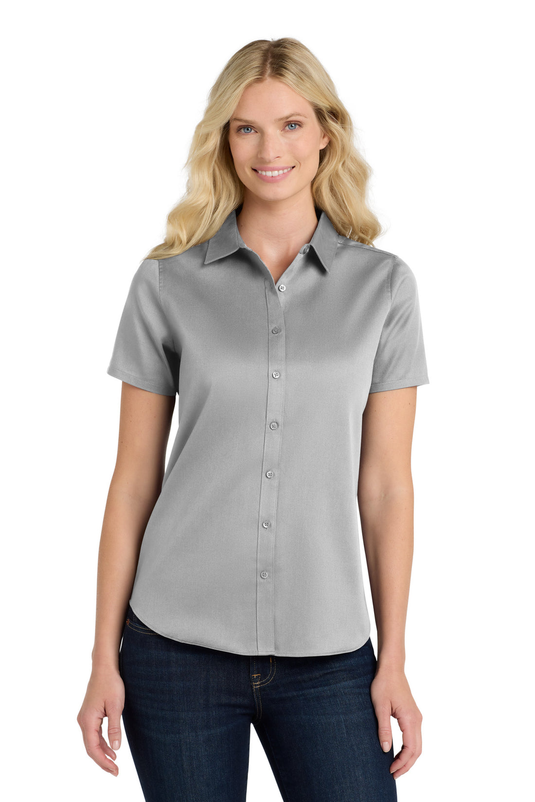 Port Authority® Women's Short Sleeve SuperPro ReactTwill Shirt. LW809