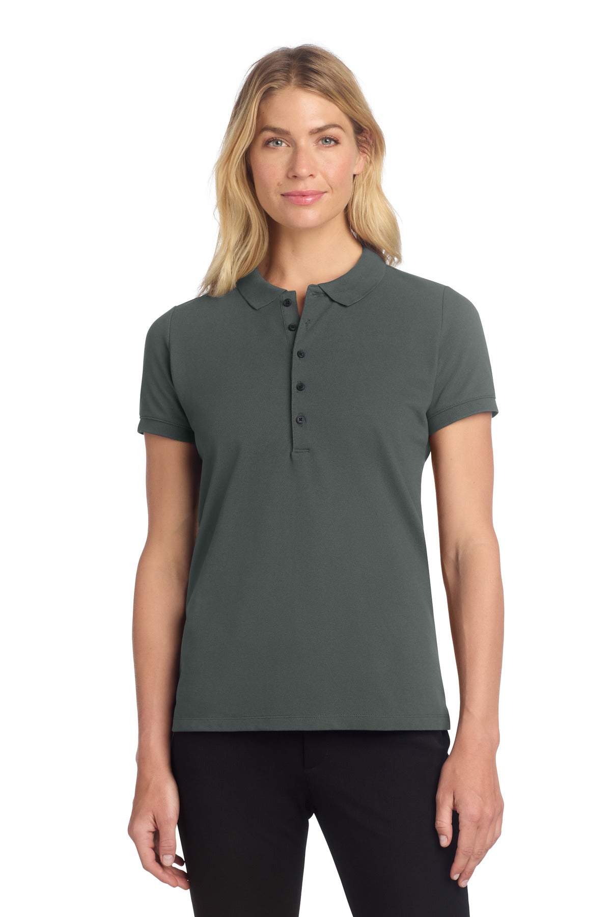 Mercer+Mettle® Women's Stretch Heavyweight Pique Polo MM1001 - Anchor Grey - 2XL