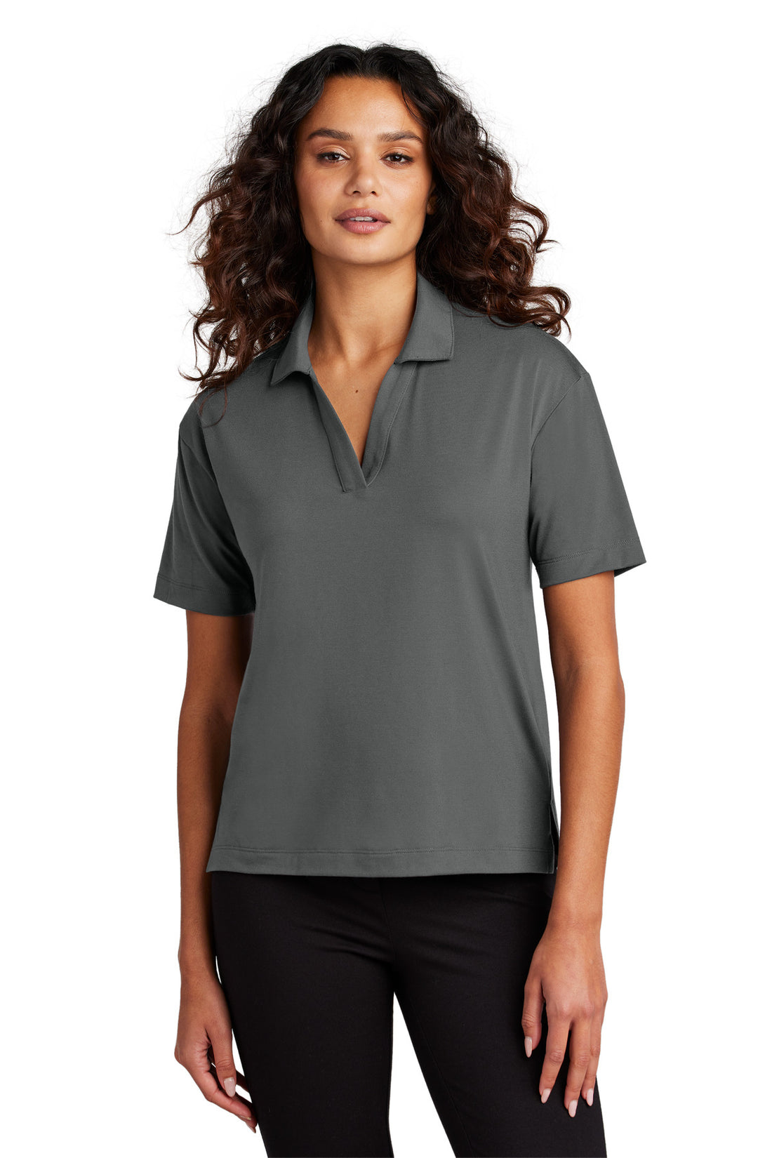 Mercer+Mettle® Women's Stretch Jersey Polo MM1015 - Anchor Grey - 2XL