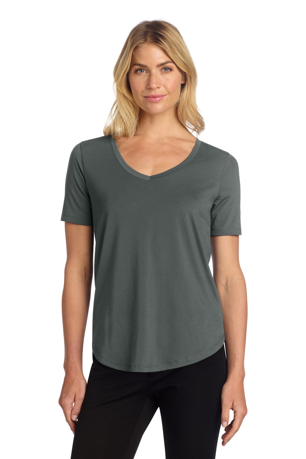 Mercer+Mettle® Women's Stretch Jersey Relaxed Scoop MM1017 - Anchor Grey - 2XL