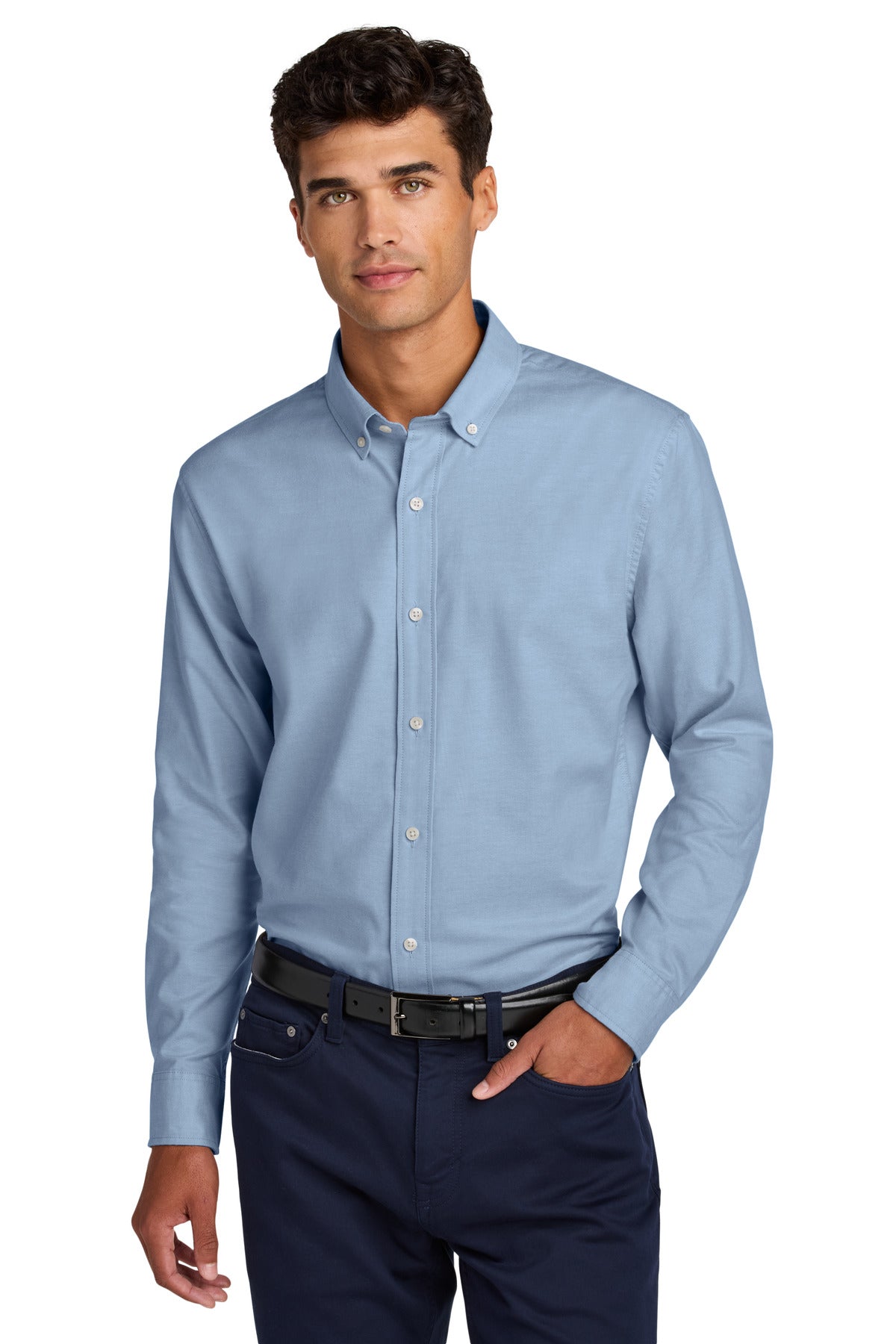 Mercer+Mettle® Long Sleeve Modern Oxford Shirt MM2002 - Cobalt - 2XL