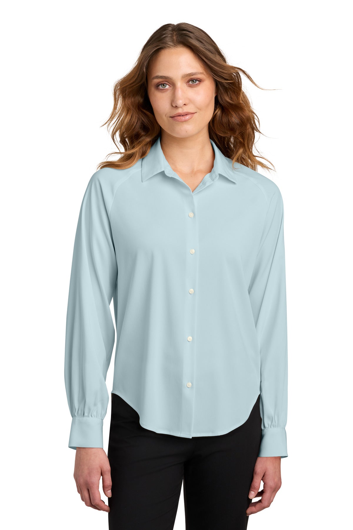Mercer+Mettle® Women's Long Sleeve Buttery Soft Blouse MM2017 - Celestial Blue - 2XL