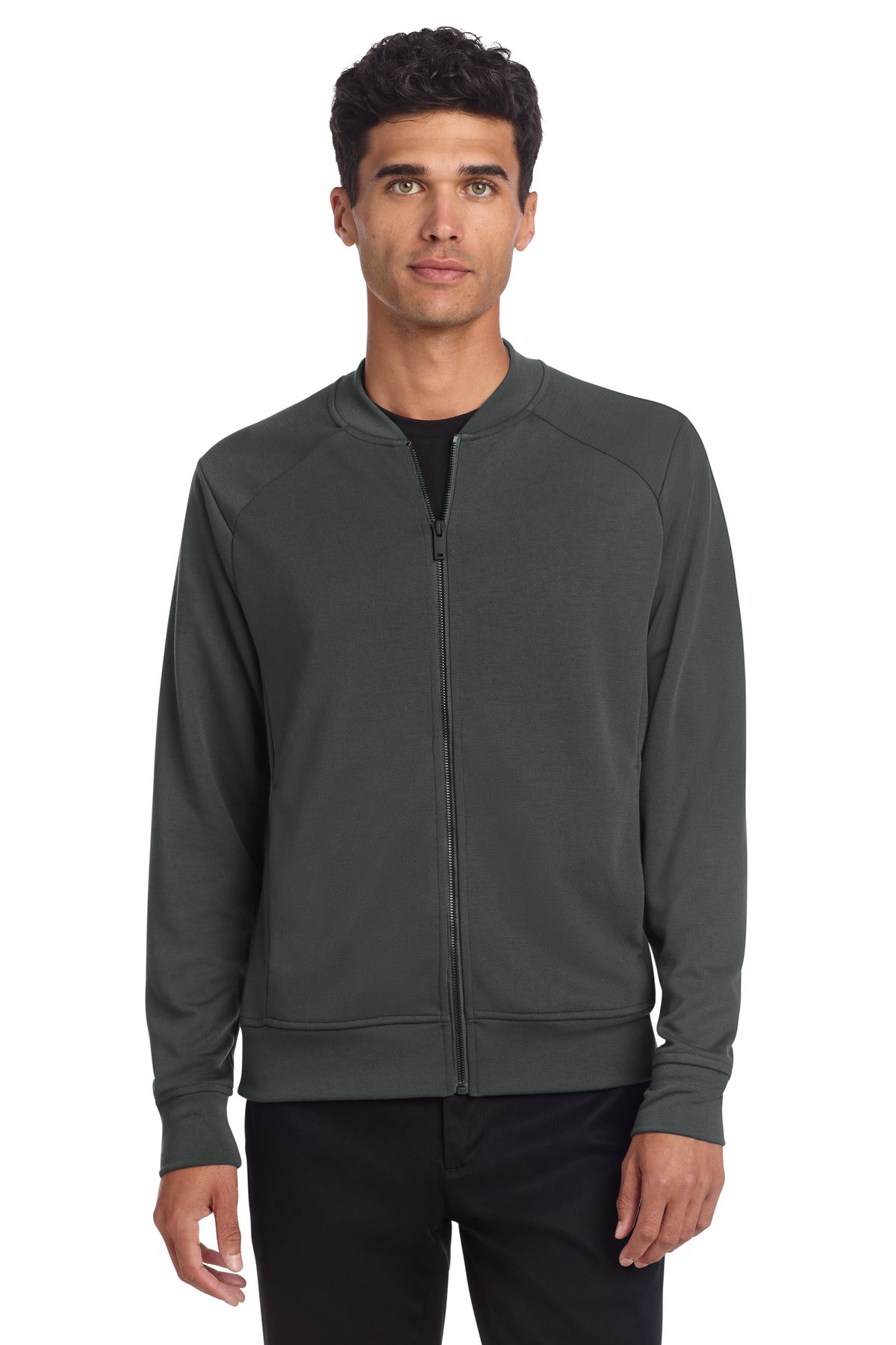 Mercer+Mettle® Double-Knit Bomber MM3000 - Anchor Grey - 2XL