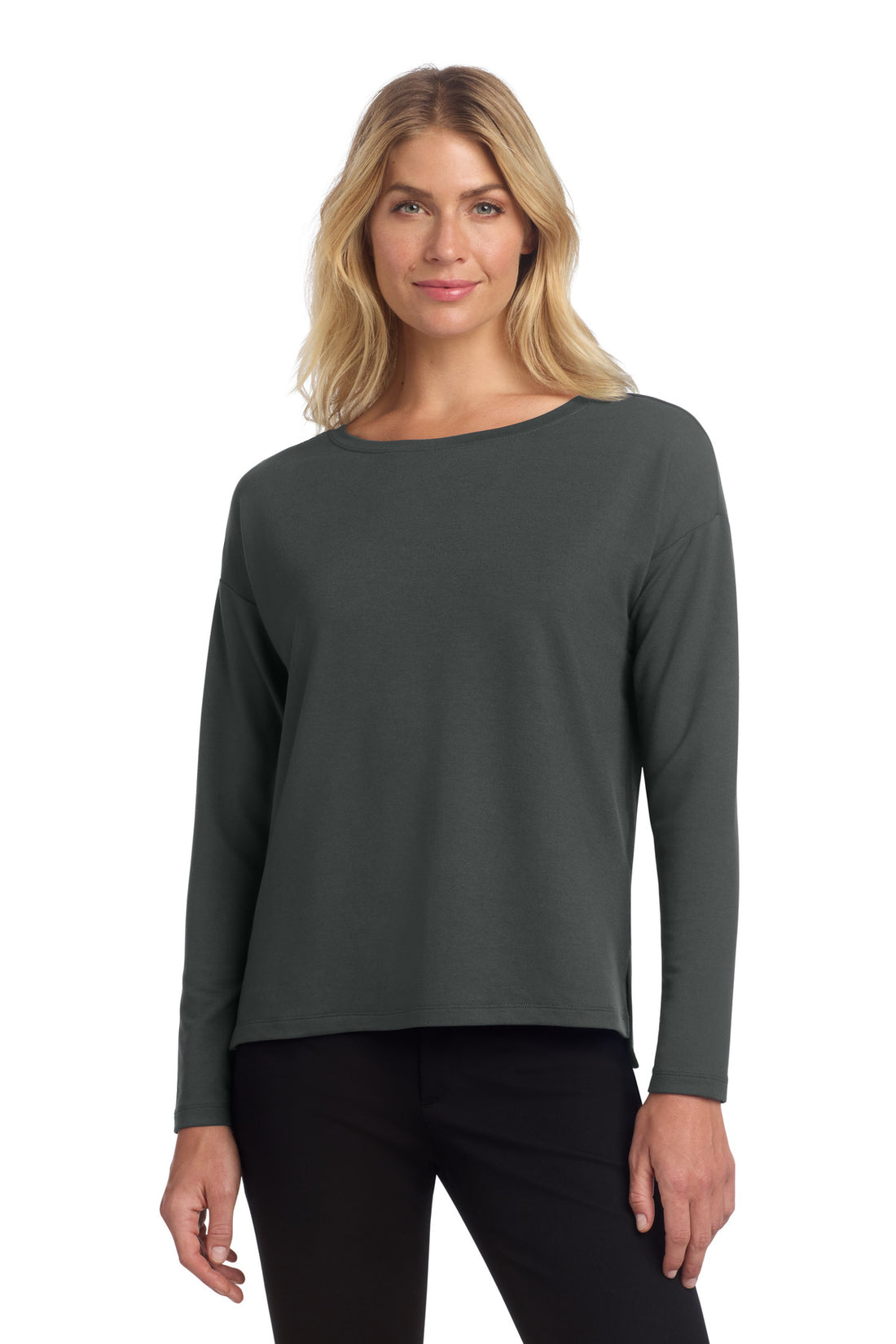 Mercer+Mettle® Women's Stretch Drop Shoulder Pullover MM3013 - Anchor Grey - 2XL