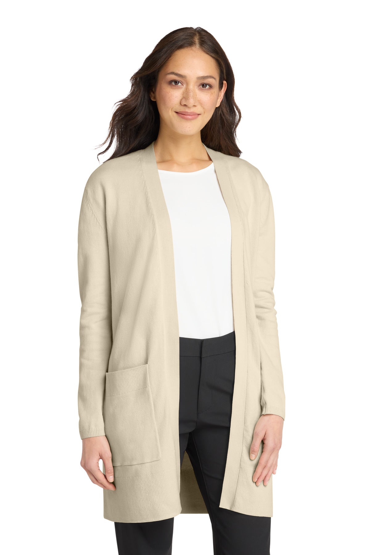 Mercer+Mettle® Women's Open-Front Cardigan Sweater MM3023 - Birch - 2XL