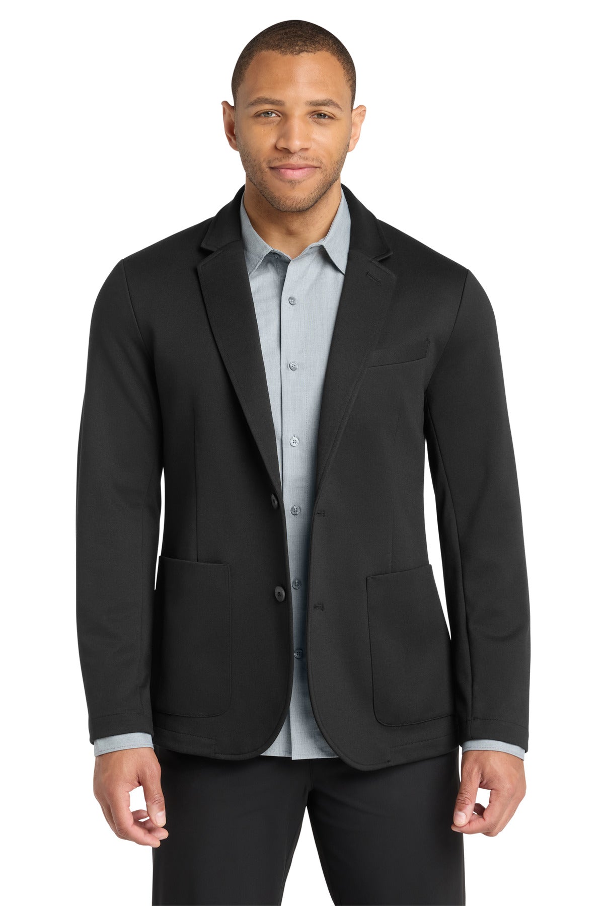 Mercer+Mettle® Relaxed Knit Blazer MM3030 - Deep Black - 2XL