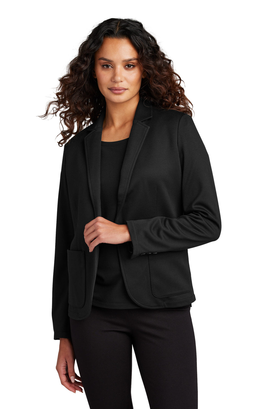Mercer+Mettle® Women's Relaxed Knit Blazer MM3031 - Deep Black - 2XL
