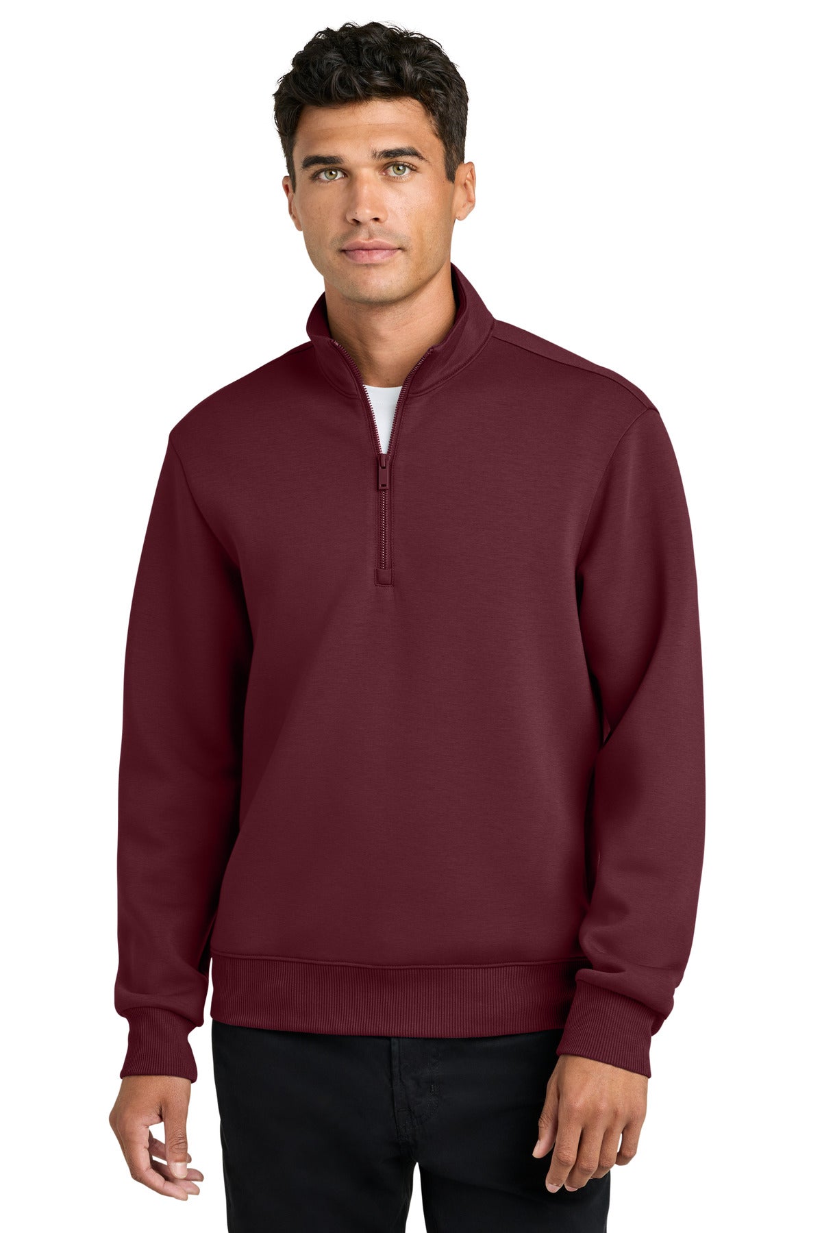 Mercer+Mettle® Soft Spacer 1/4-Zip MM3100 - Burgundy - 2XL