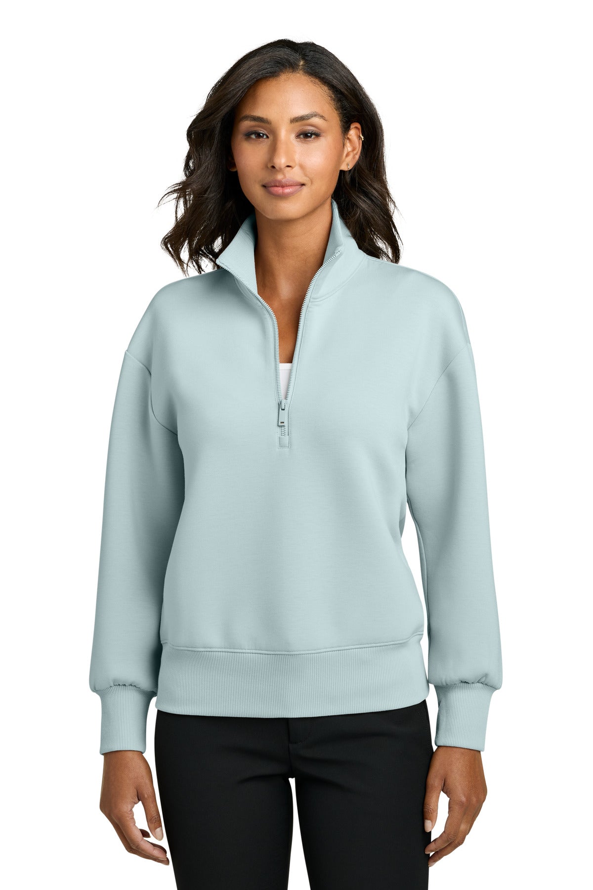 Mercer+Mettle® Women's Soft Spacer 1/4-Zip MM3101 - Celestial Blue - 2XL