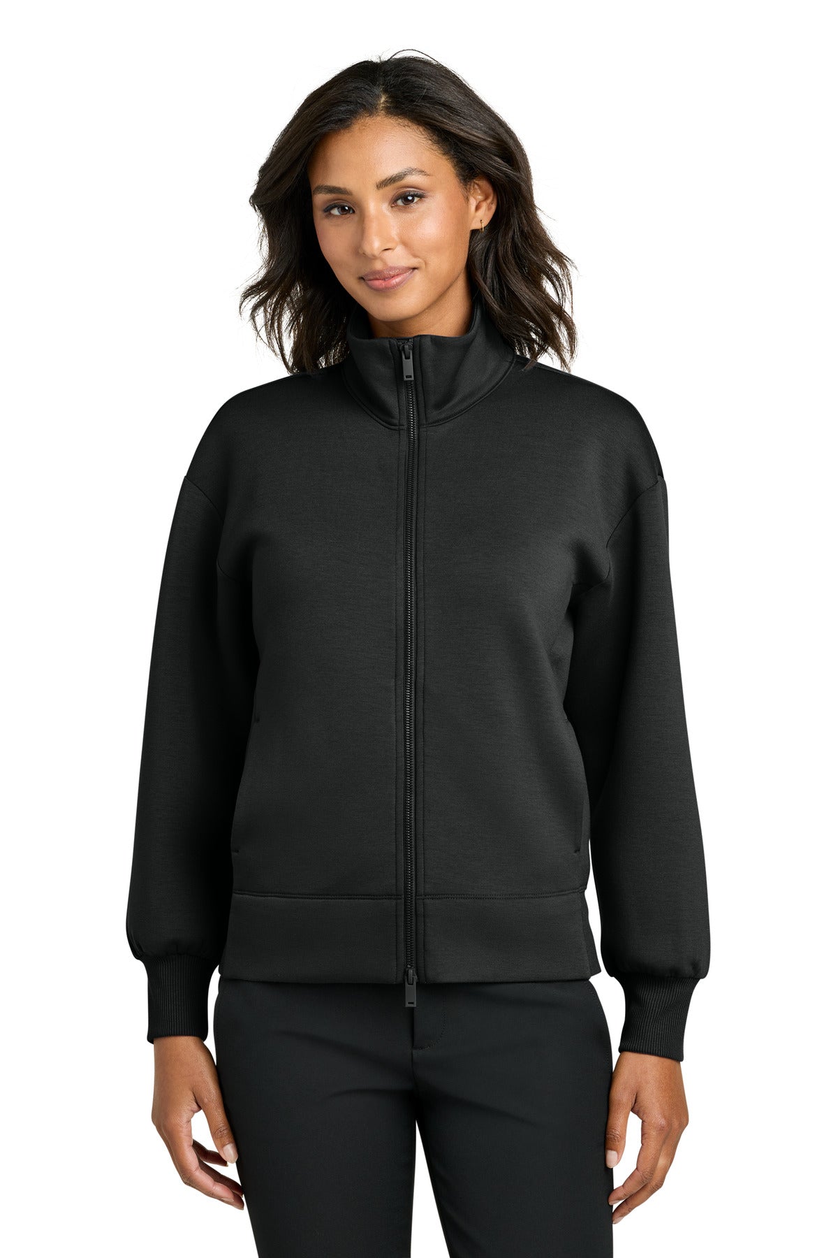 Mercer+Mettle® Women's Soft Spacer Full-Zip MM3103 - Deep Black - 2XL