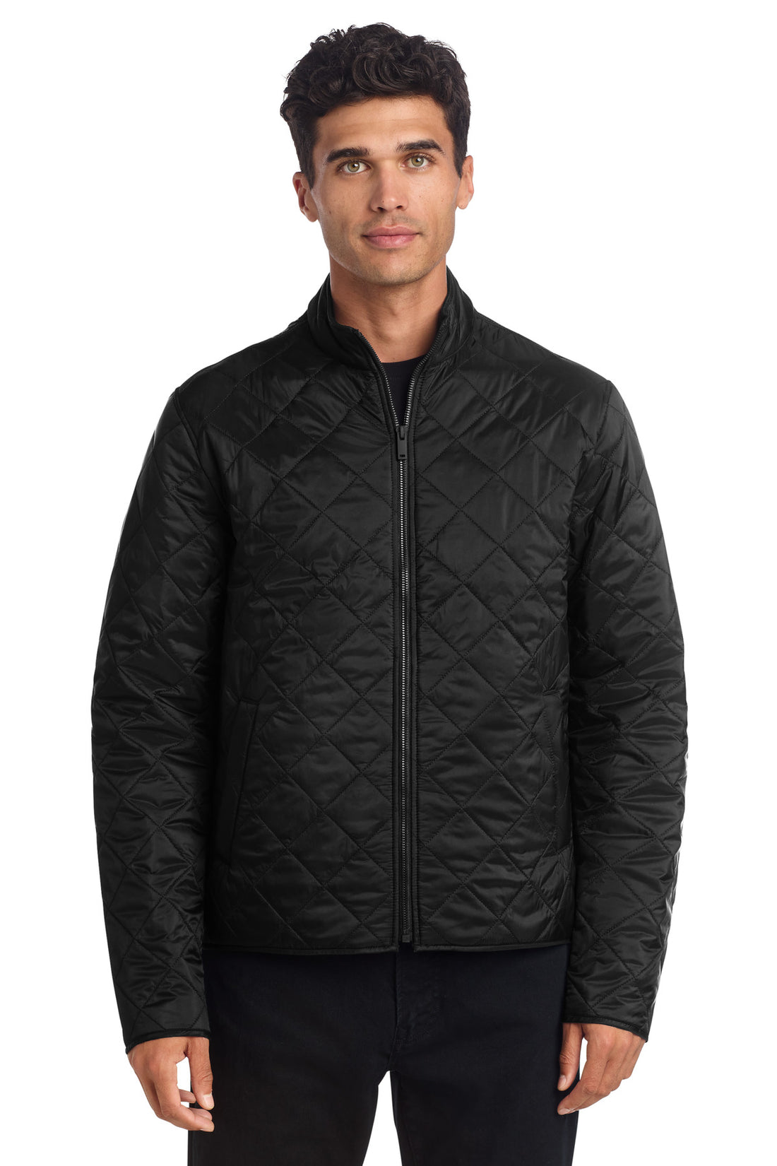 Mercer+Mettle® Quilted Full-Zip Jacket MM7200 - Deep Black - 2XL