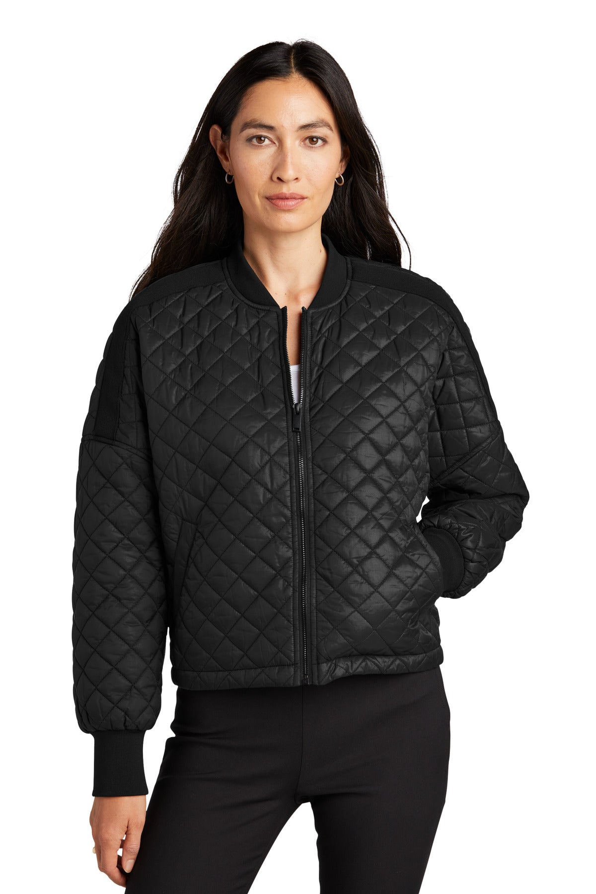 Mercer+Mettle® Women's Boxy Quilted Jacket MM7201 - Deep Black - 2XL