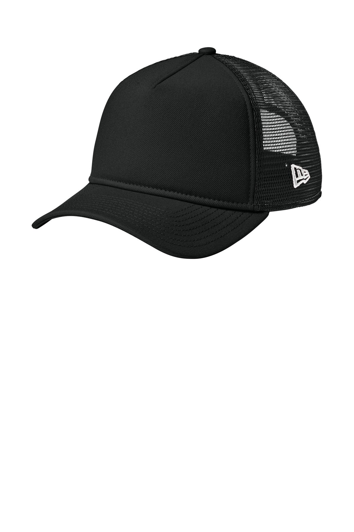 New Era® A-Frame Snapback Mesh Back Cap NE212 - Flag Black/ Black - OSFA
