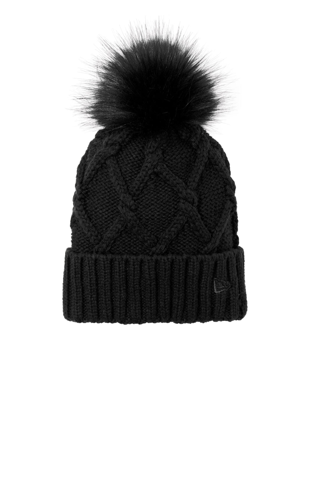 New Era® Faux Fur Pom Beanie NE911 - Black - OSFA